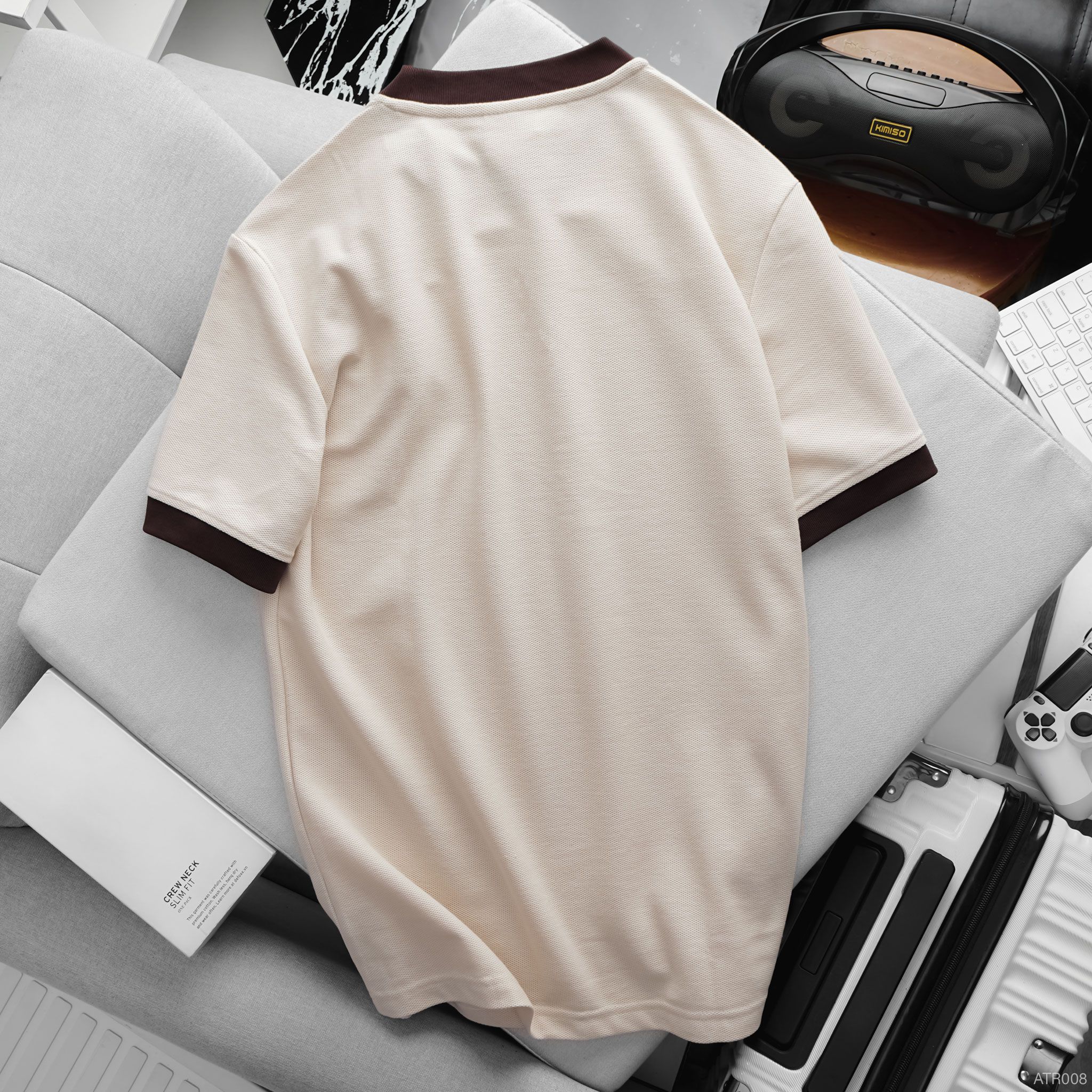  Áo thun RAFOZ beige minimalist - 008 