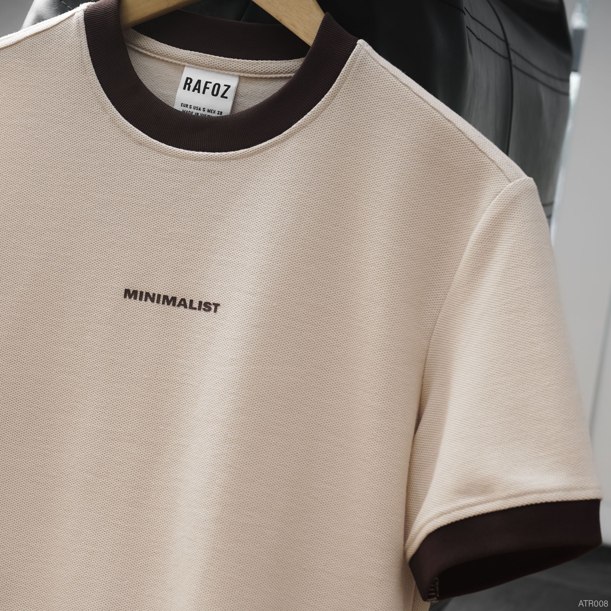  Áo thun RAFOZ beige minimalist - 008 