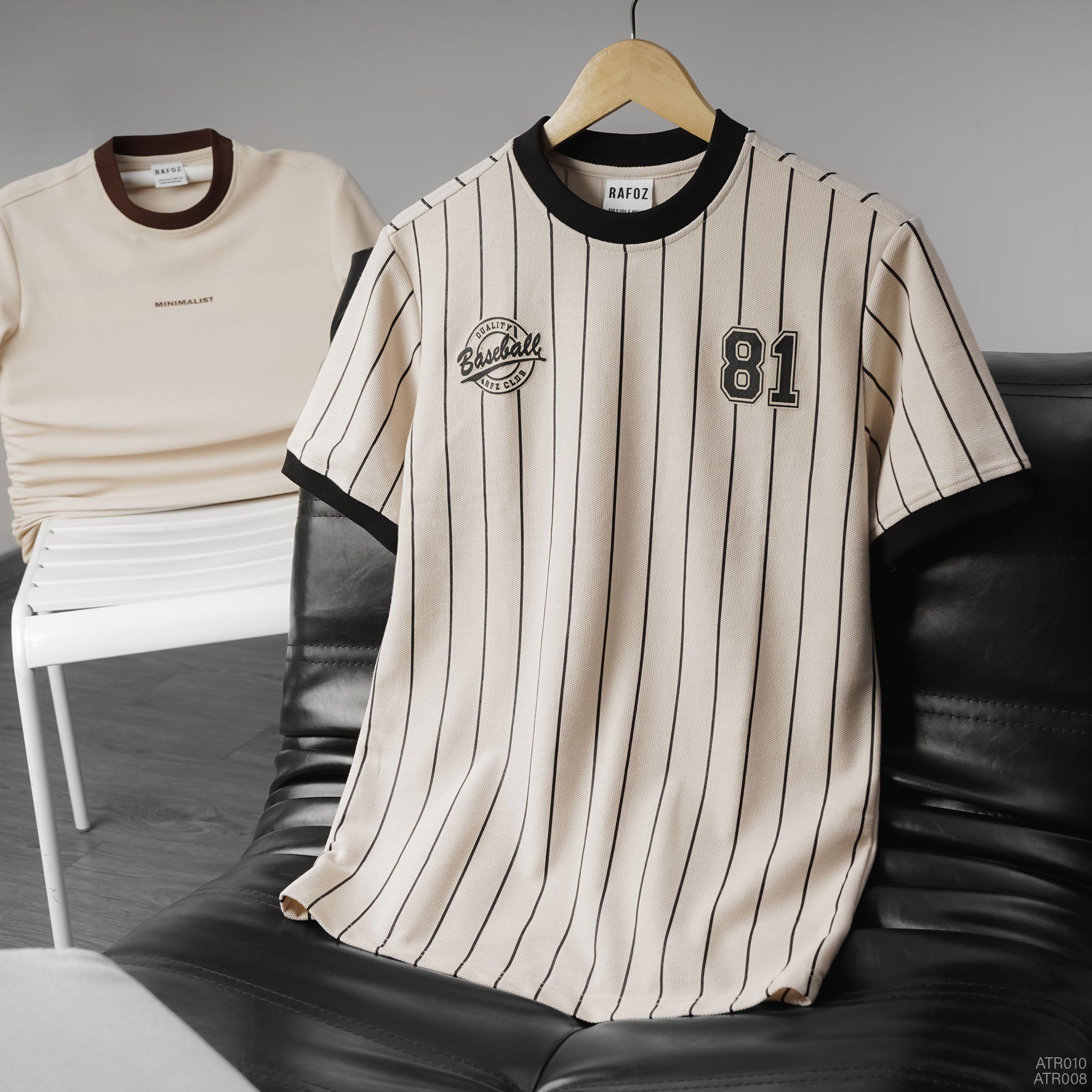  Áo thun RAFOZ Stripes beige - 010 