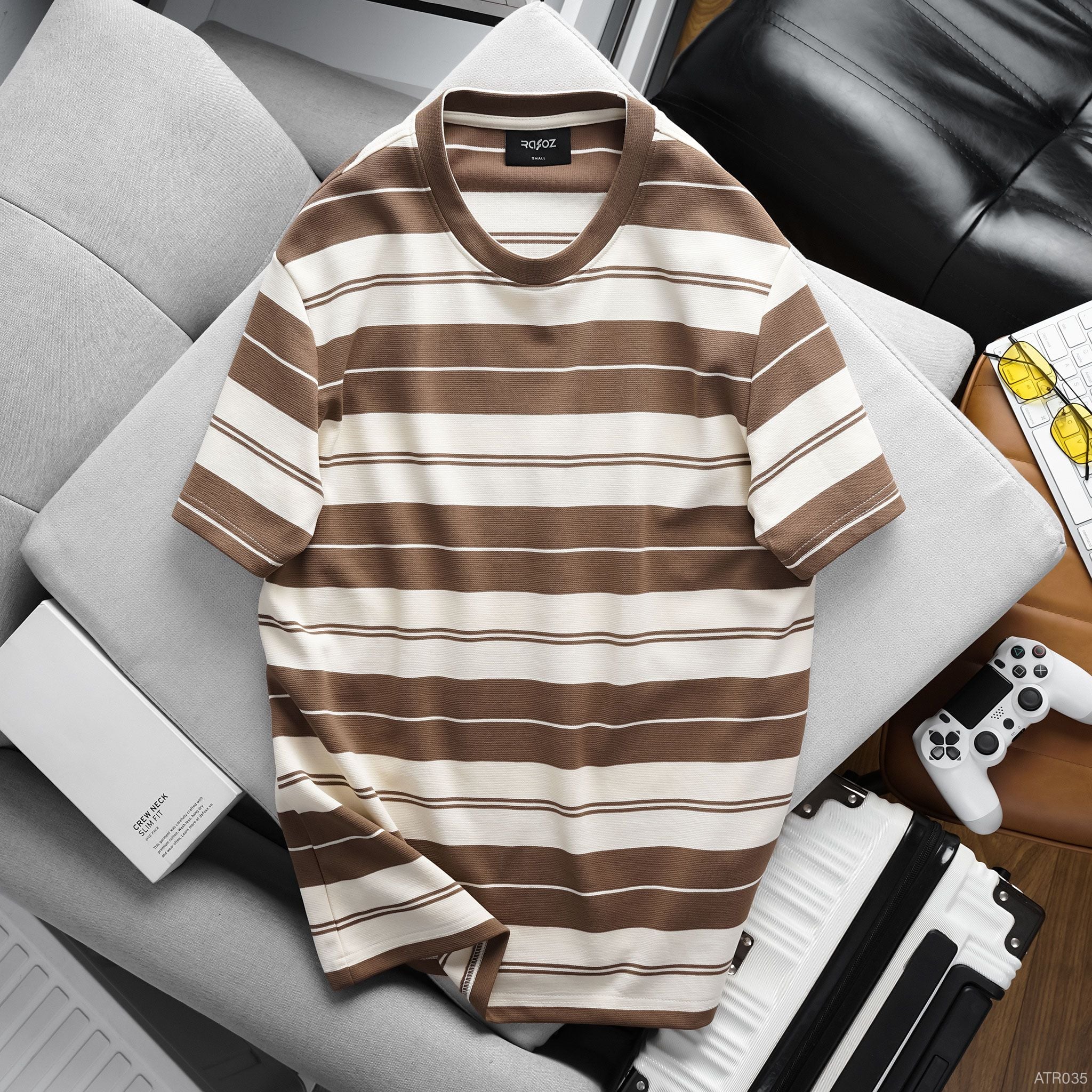  Áo thun RAFOZ kẻ ngang basic - 035 