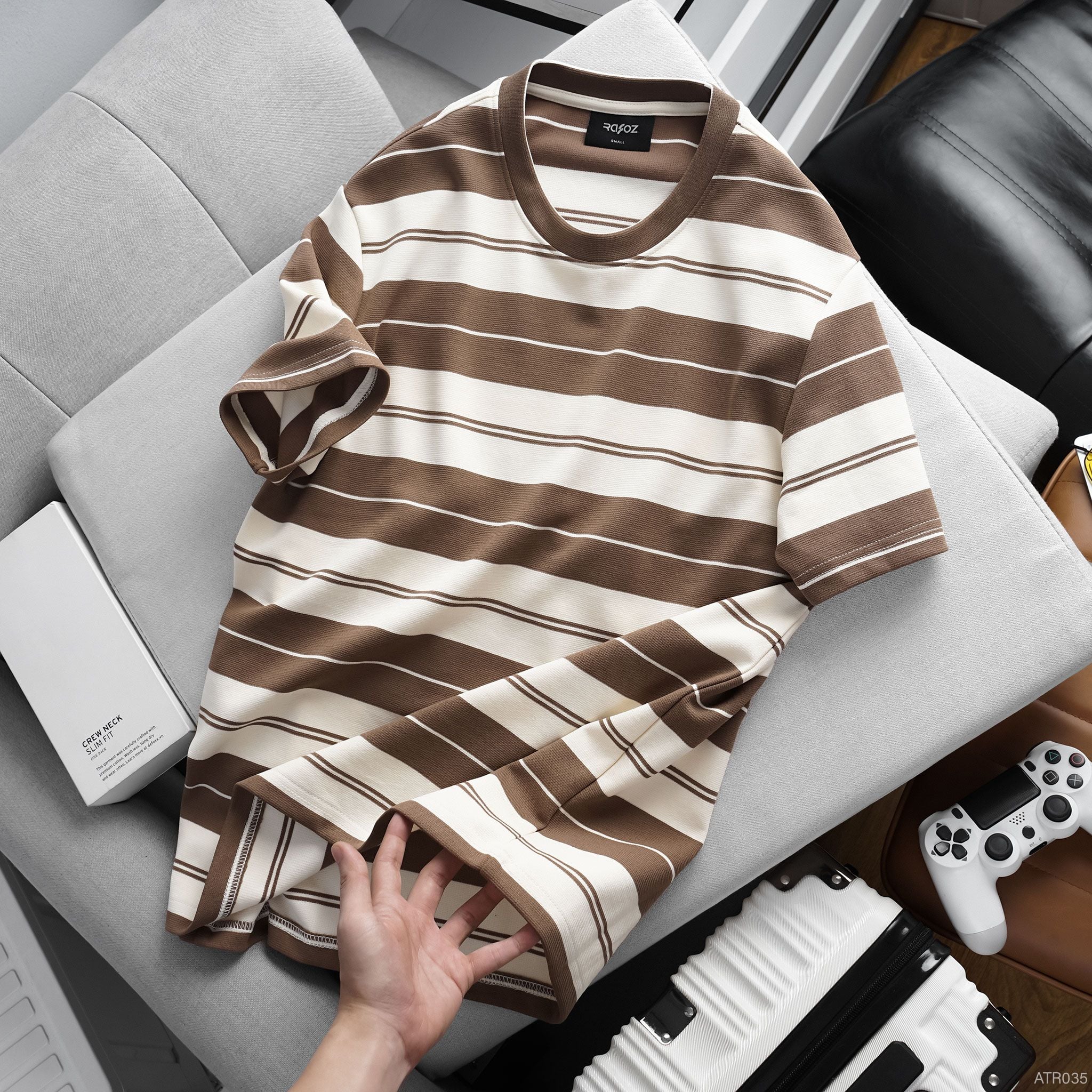  Áo thun RAFOZ kẻ ngang basic - 035 