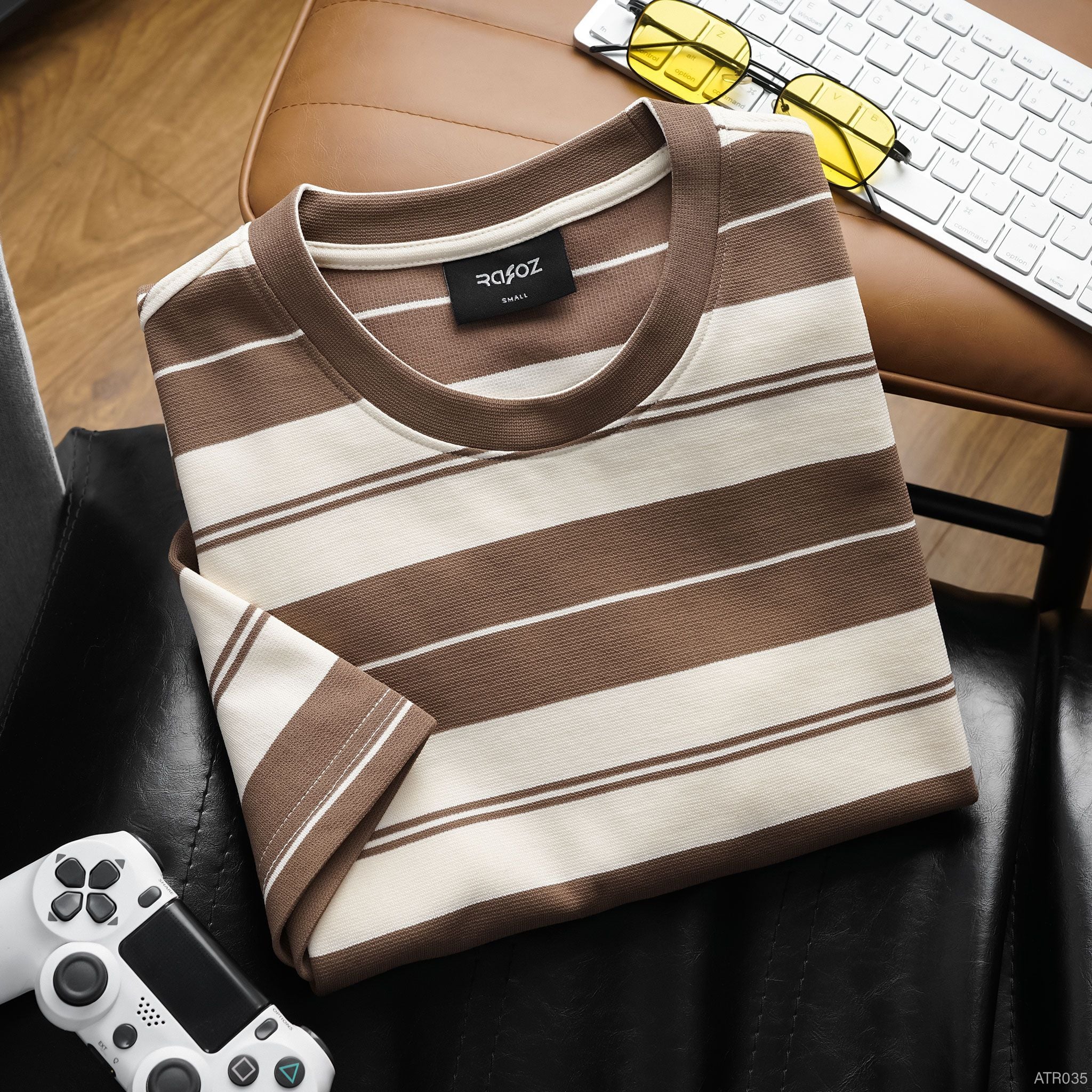  Áo thun RAFOZ kẻ ngang basic - 035 