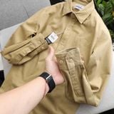  Áo sơ mi Rafoz5 kaki 1 túi - 220216 