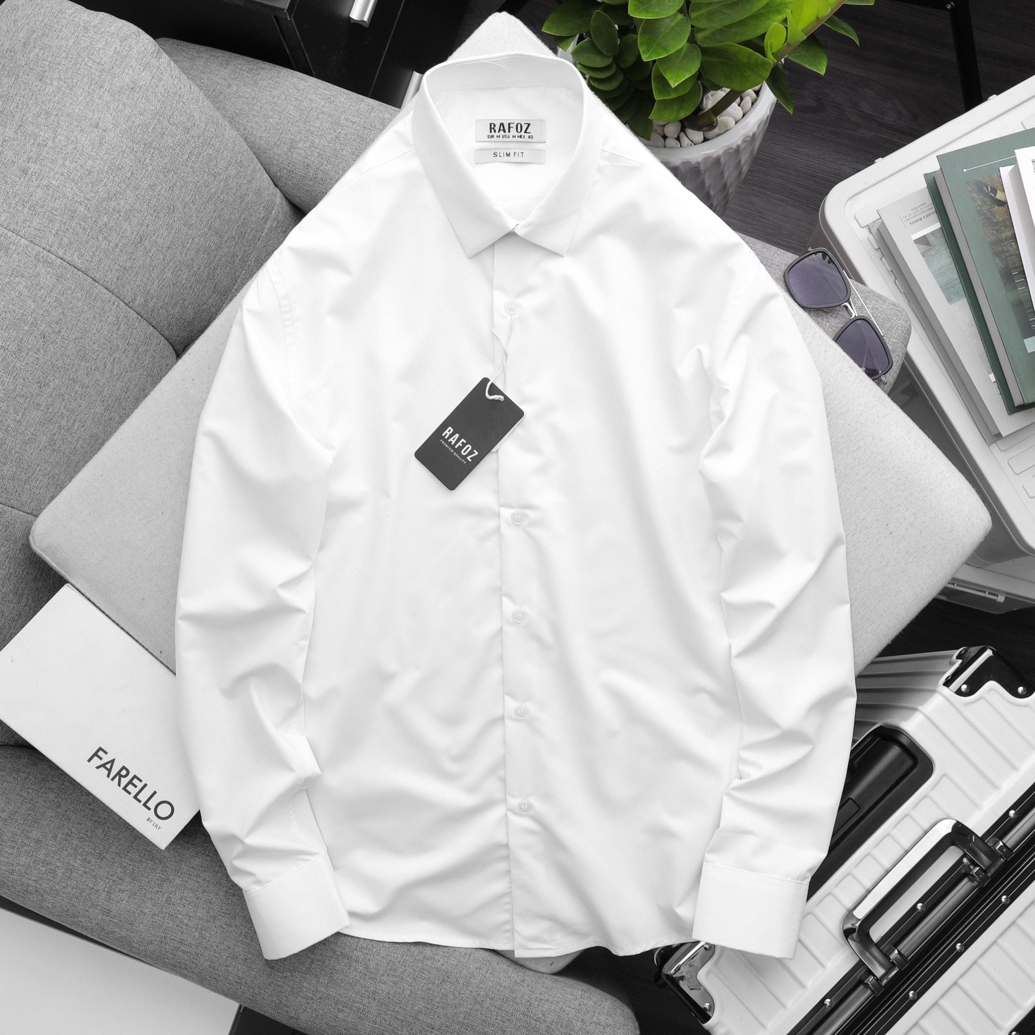  Áo sơ mi Rafoz6 slimfit basic - 220209 