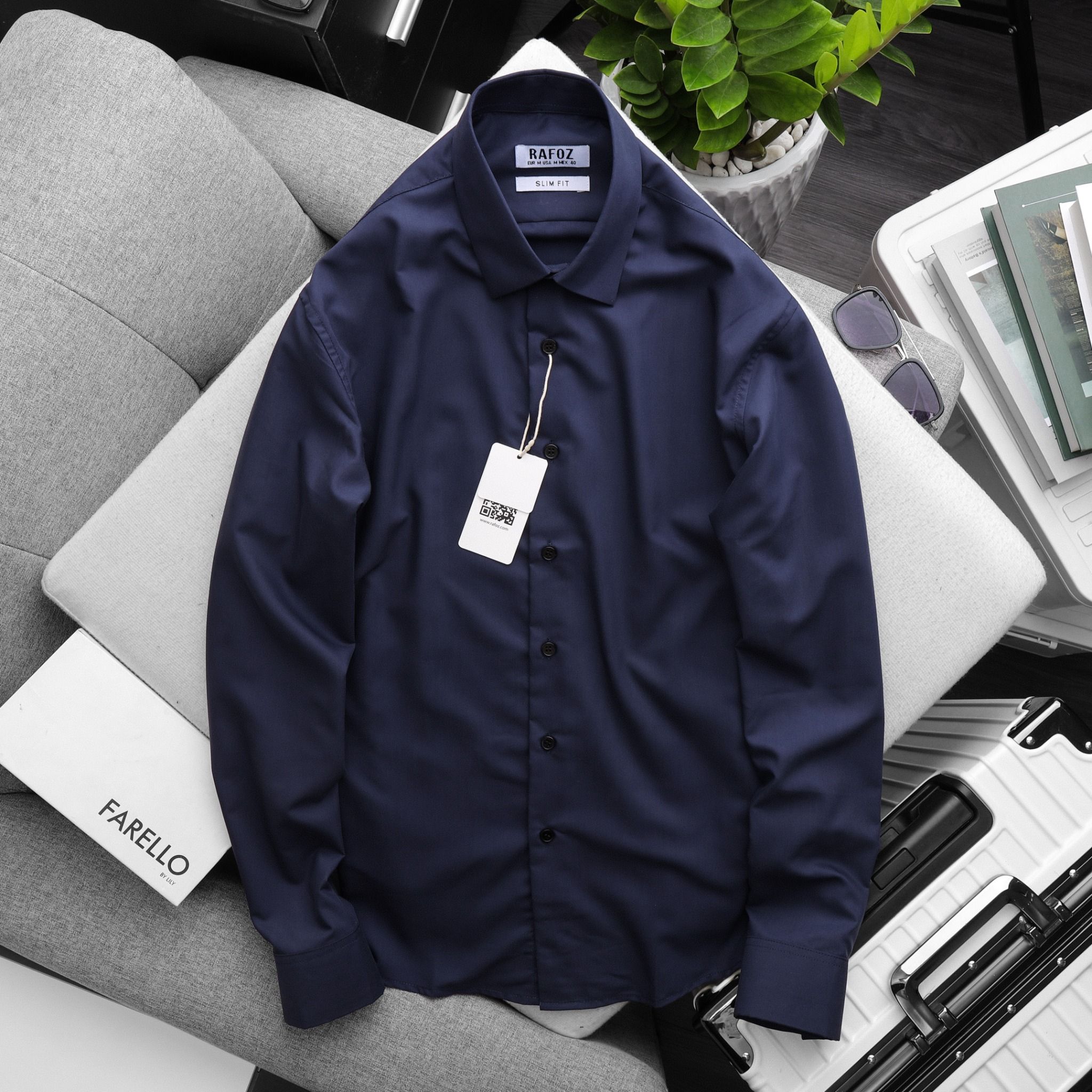  Áo sơ mi Rafoz6 slimfit basic - 220209 