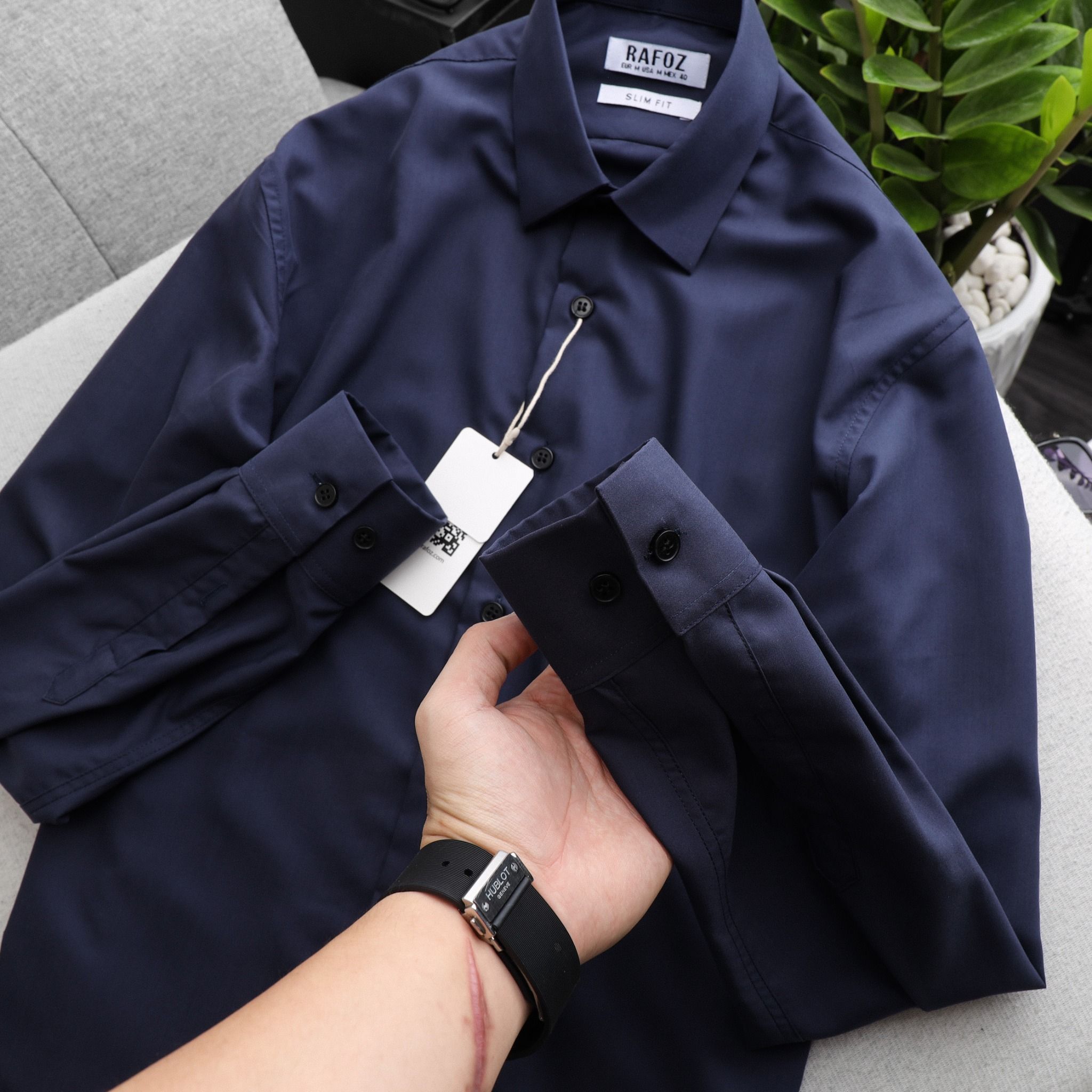  Áo sơ mi Rafoz6 slimfit basic - 220209 