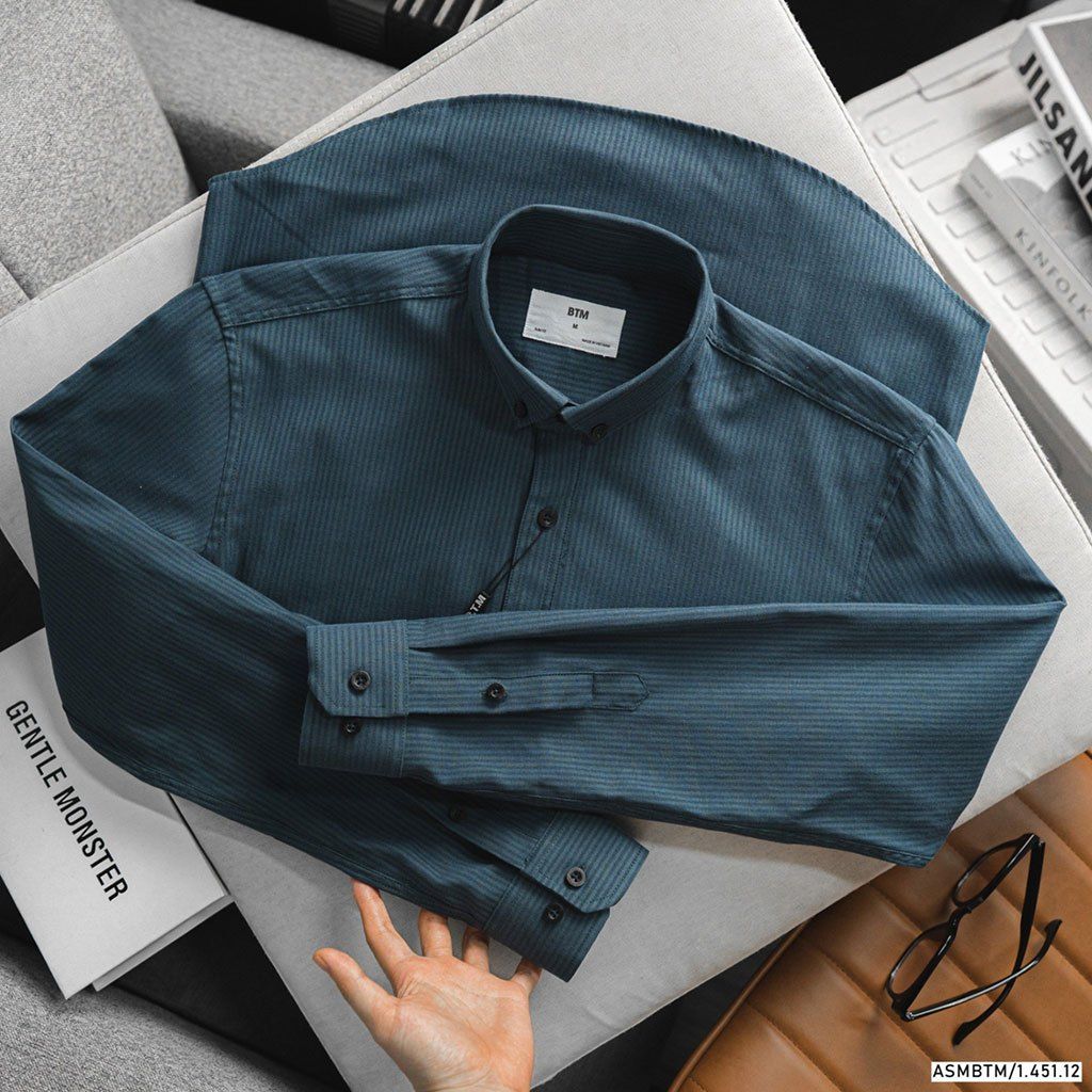  Áo sơ mi DT oxford kẻ sọc BTM 