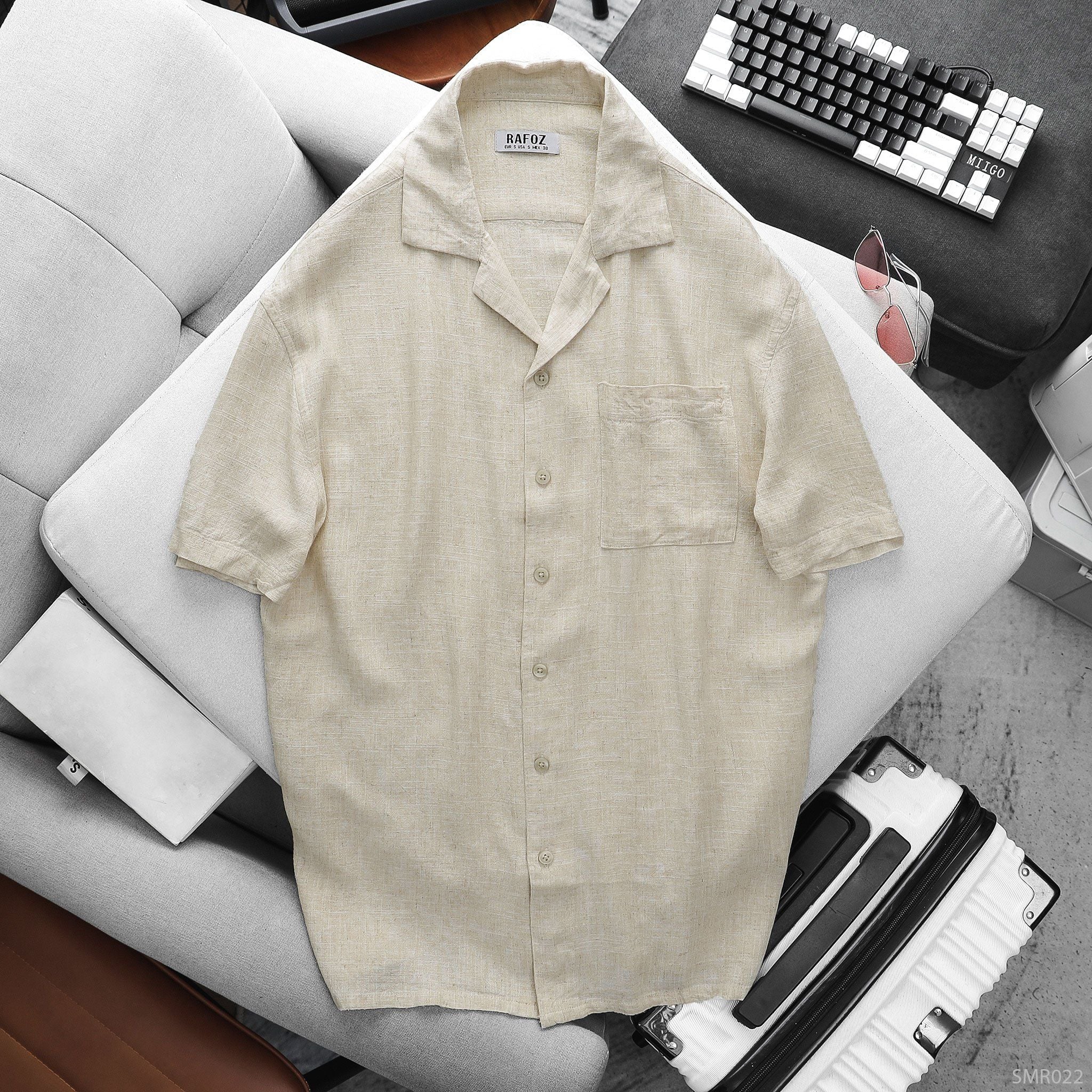  Áo sơ mi cuban linen basic RAFOZ - 022 