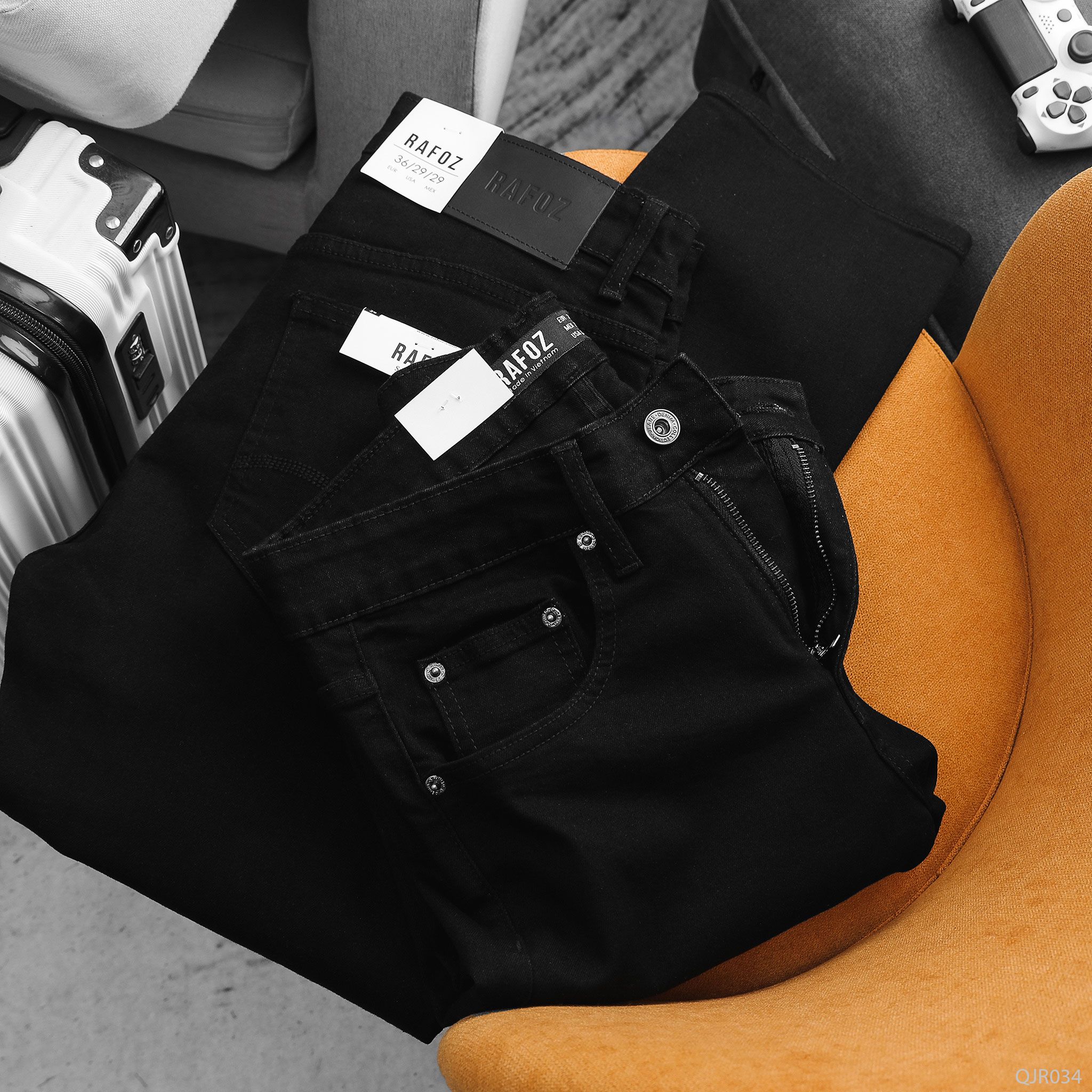  Quần jean đen Regular - fit RAFOZ - 034 