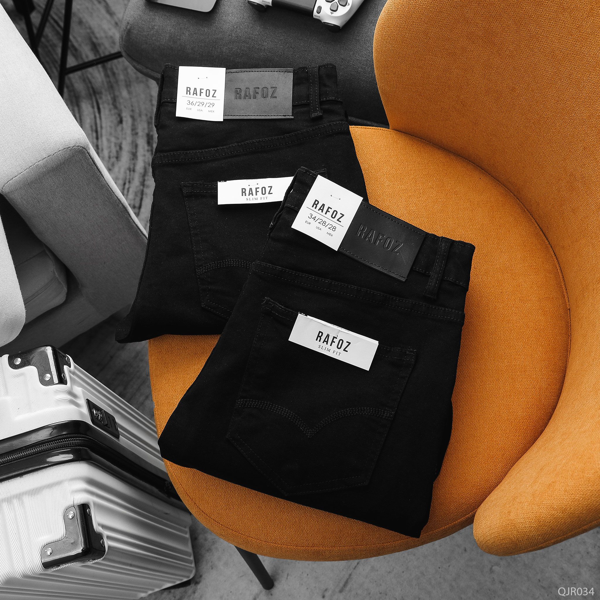  Quần jean đen Regular - fit RAFOZ - 034 