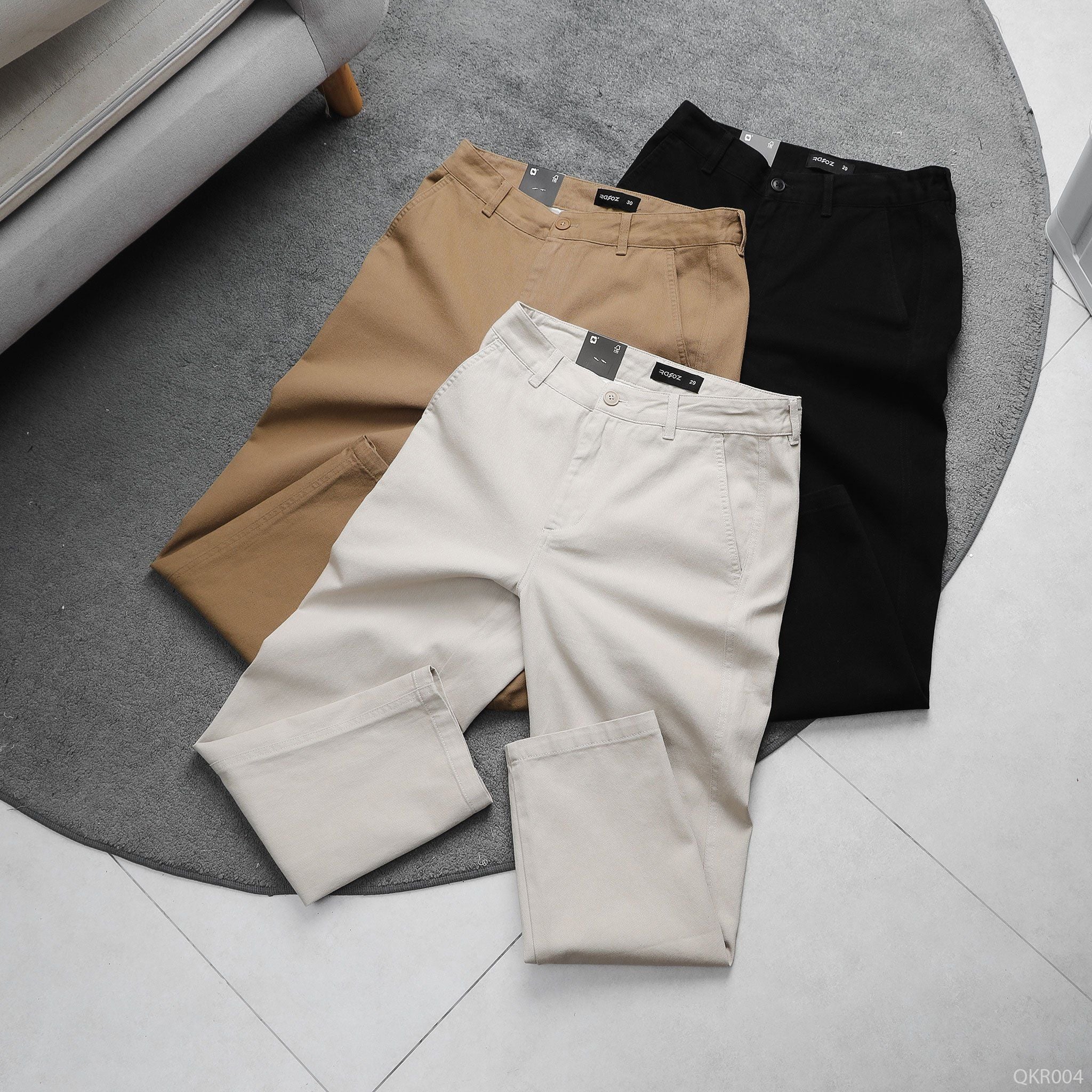  Quần kaki straight fit RAFOZ basic - 004 