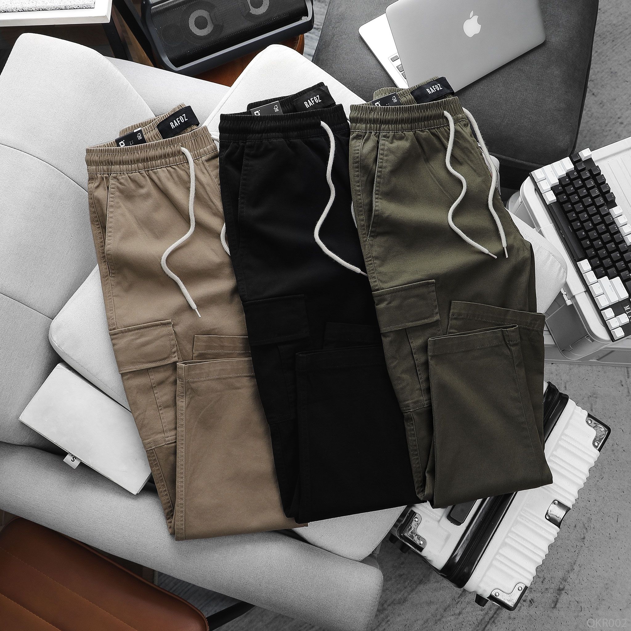  Quần kaki cargo RAFOZ form straight - 002 