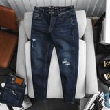  Quần jean RAFOZ xanh đá rách - 015 