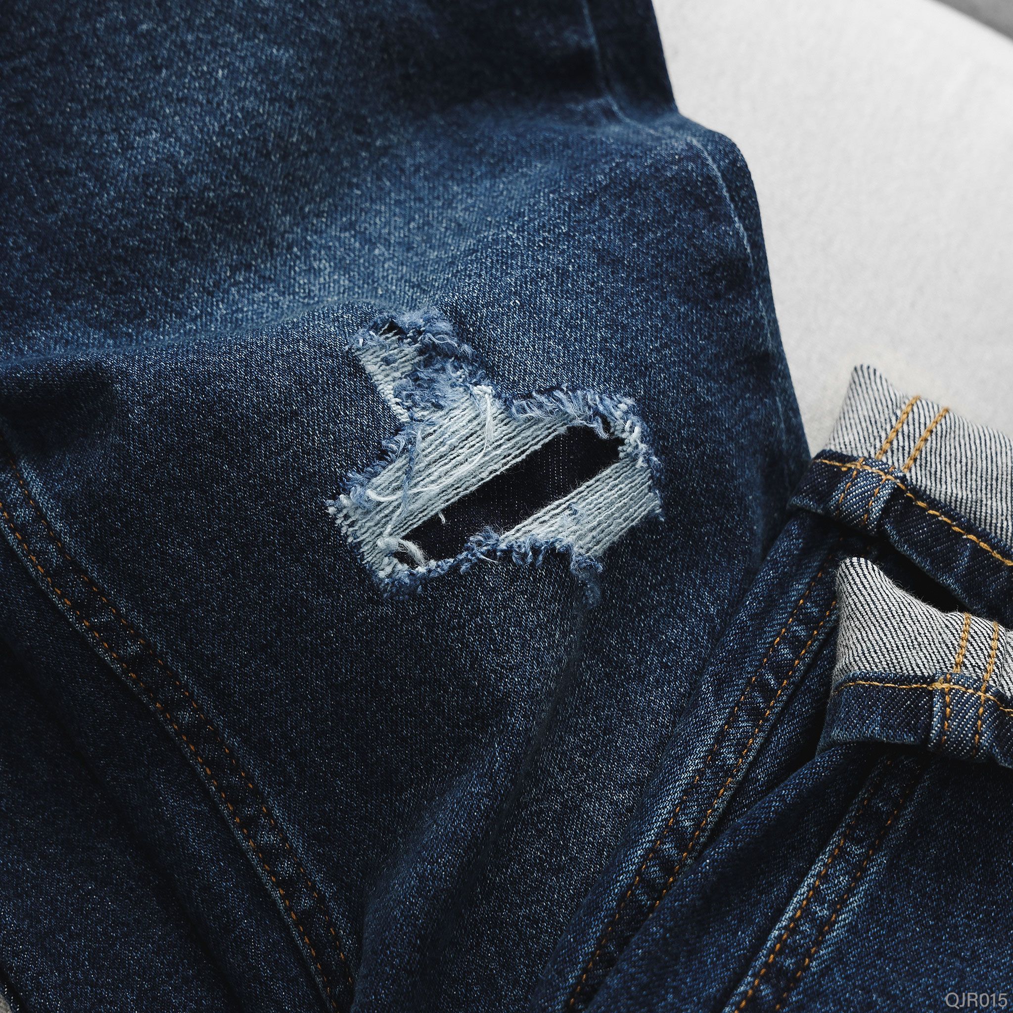  Quần jean RAFOZ xanh đá rách - 015 