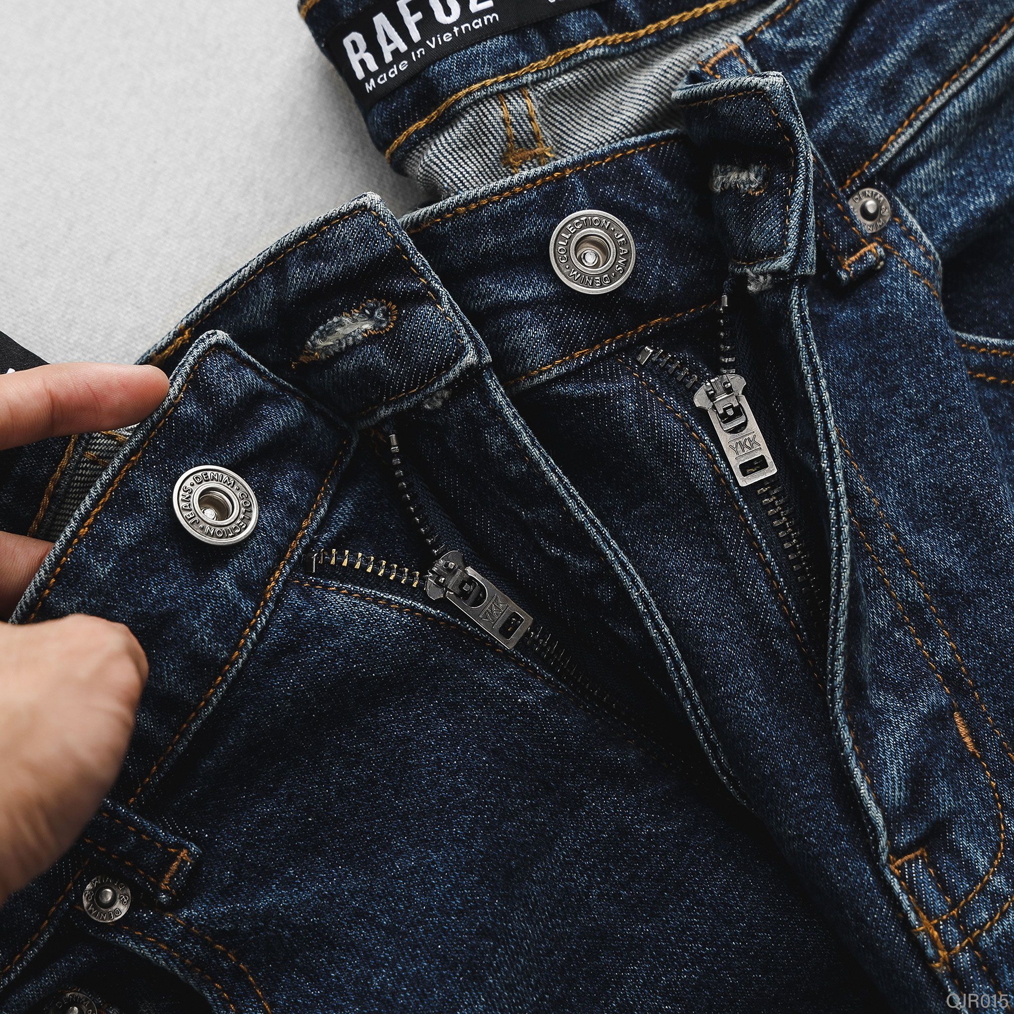  Quần jean RAFOZ xanh đá rách - 015 