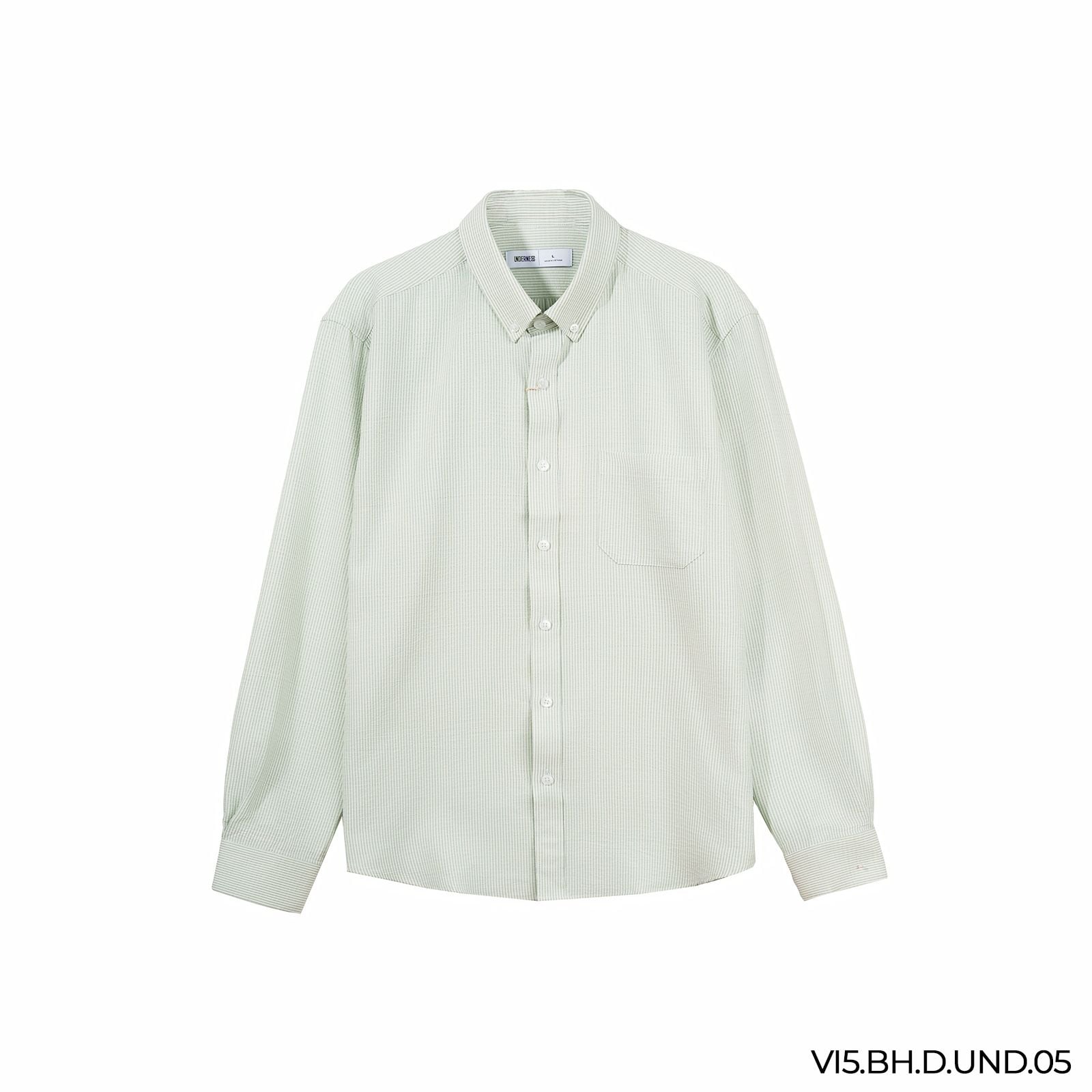  Áo sơ mi dài tay kẻ sọc UDN 