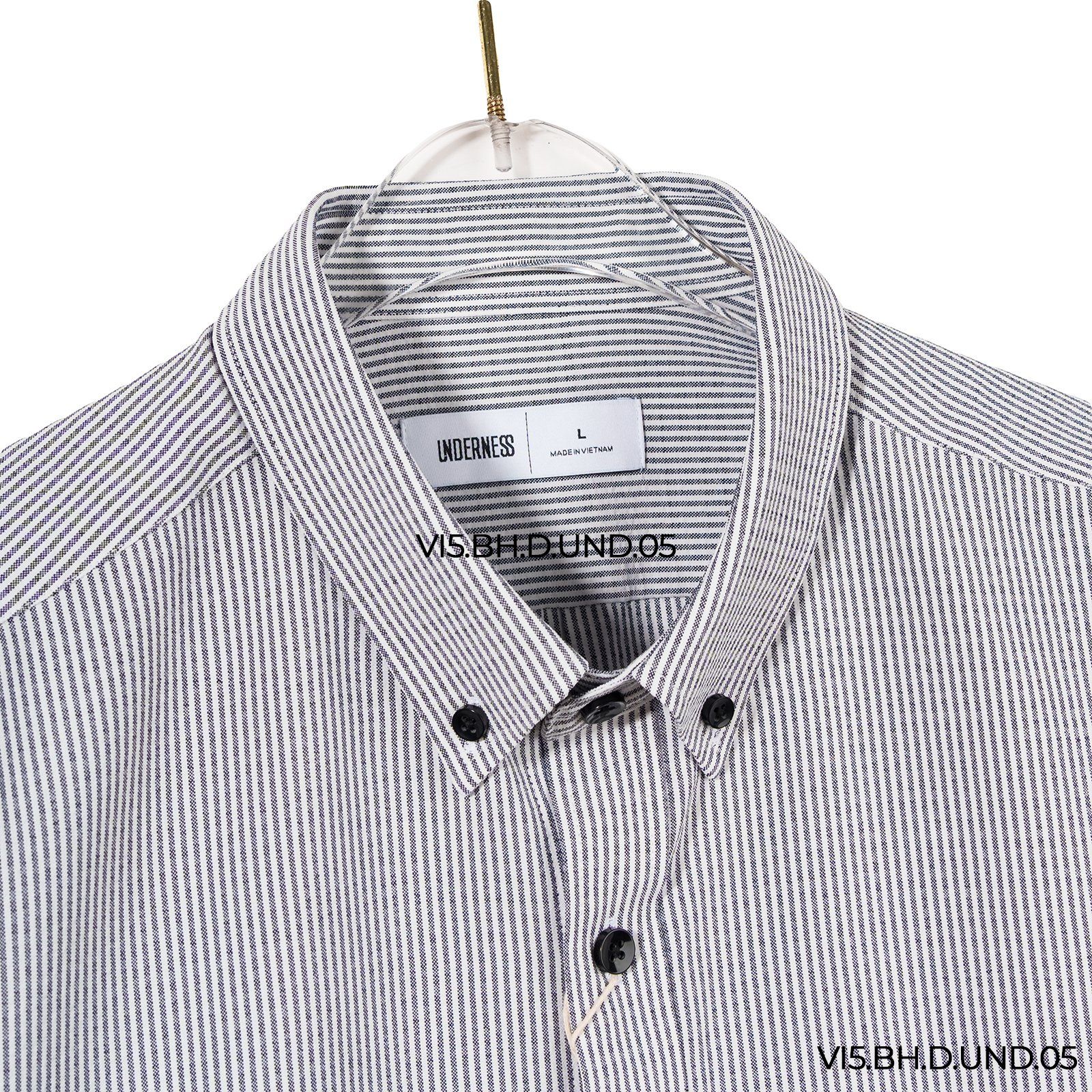  Áo sơ mi dài tay kẻ sọc UDN 