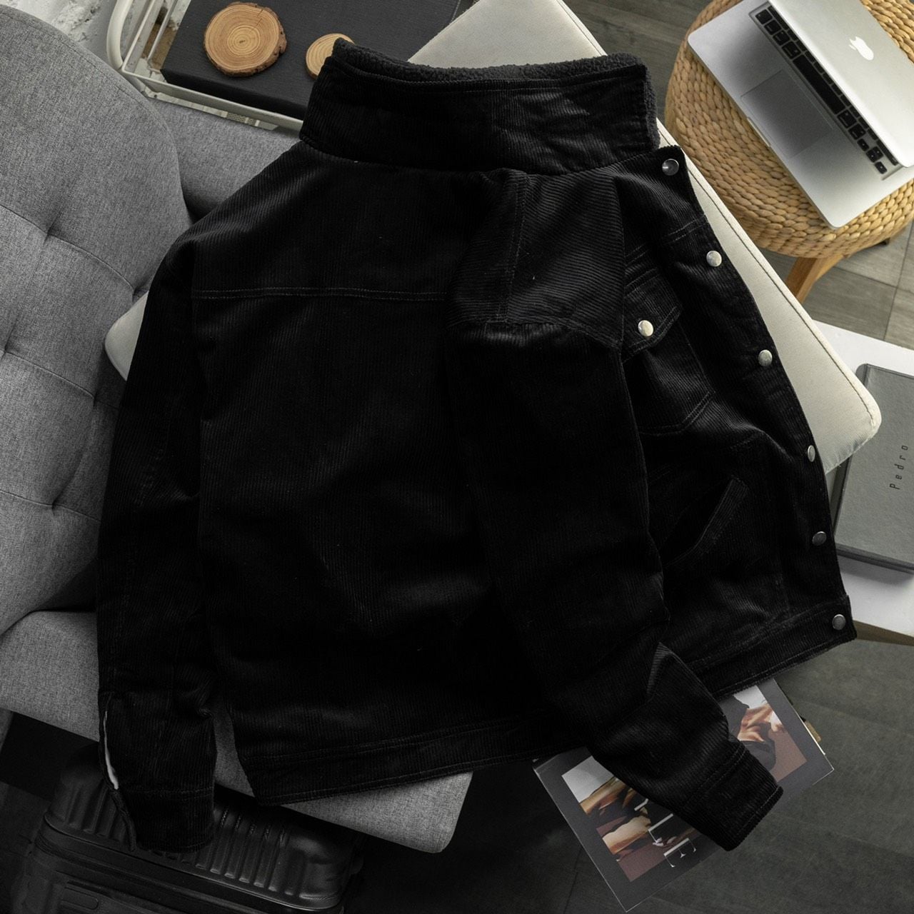  Áo khoác nhung lót lông KF 6M 