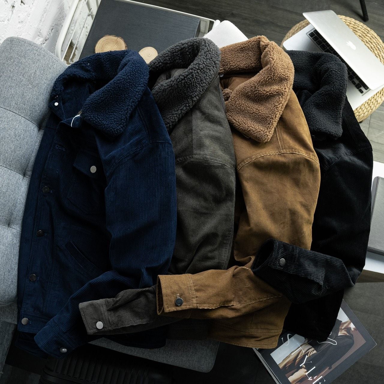  Áo khoác nhung lót lông KF 6M 