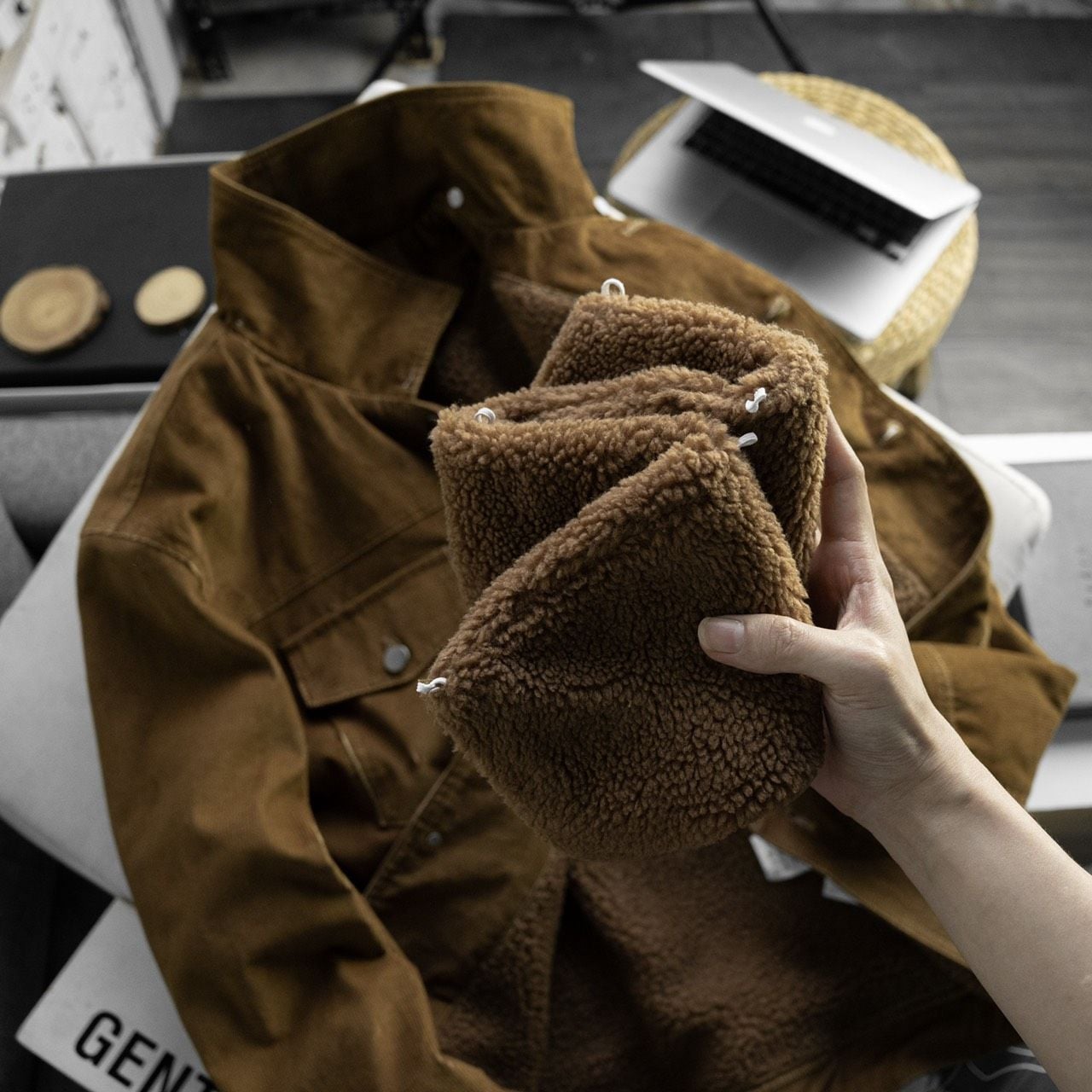  Áo khoác nhung lót lông KF 6M 