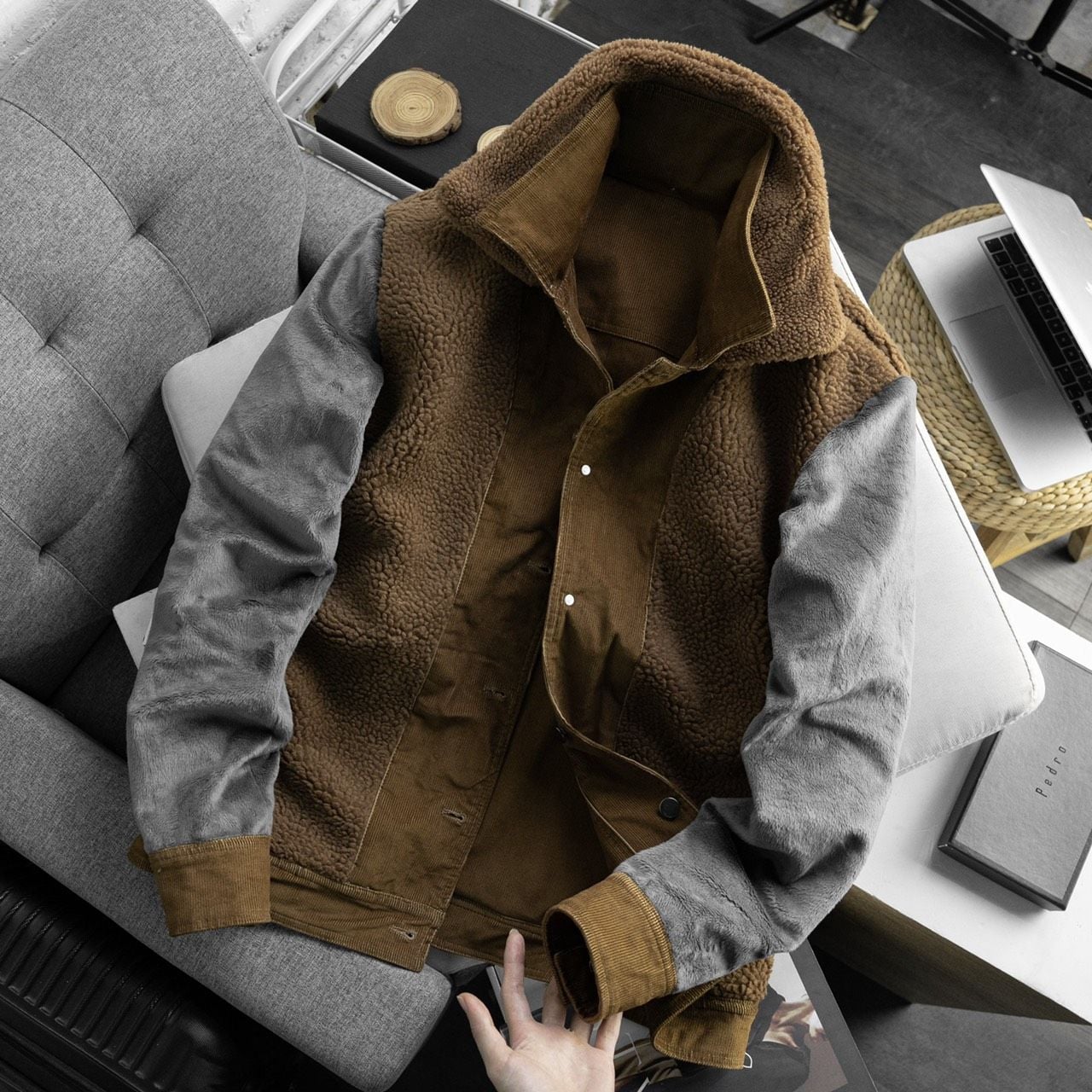  Áo khoác nhung lót lông KF 6M 