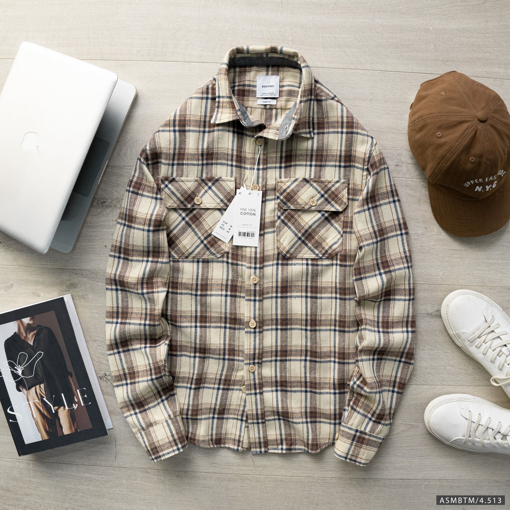  Áo sơ mi Caro BTN 2 túi 4M 