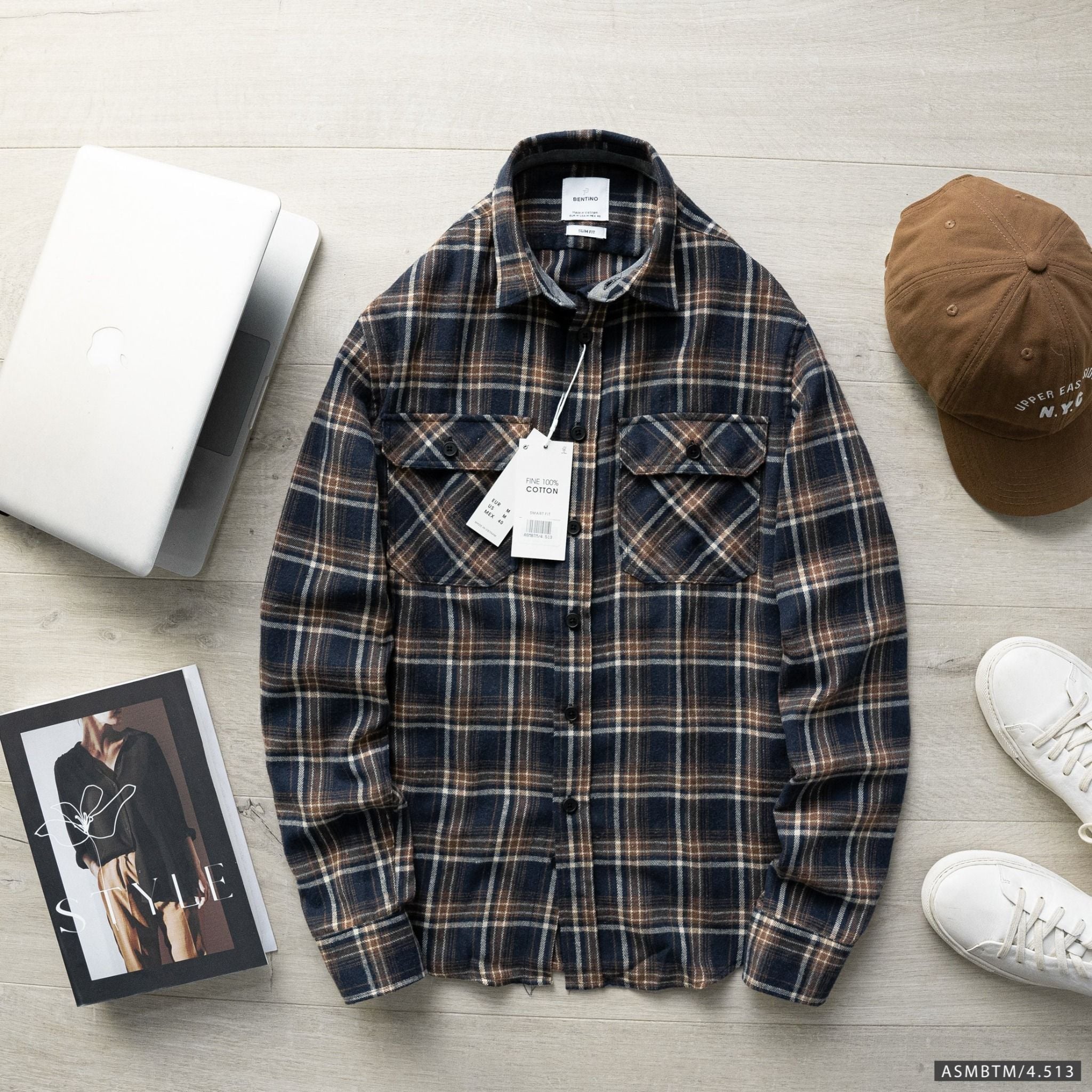  Áo sơ mi Caro BTN 2 túi 4M 