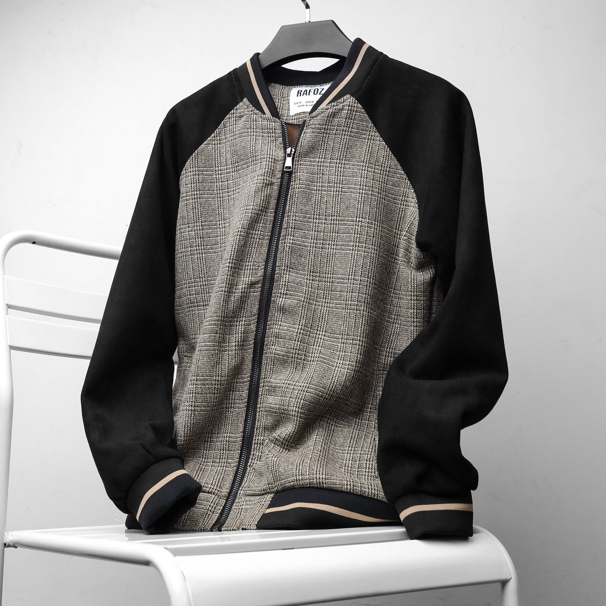  Bomber dạ RAFOZ tay da lộn - 220233 