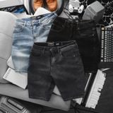  Quần short jean RAFOZ xám trơn - 011 