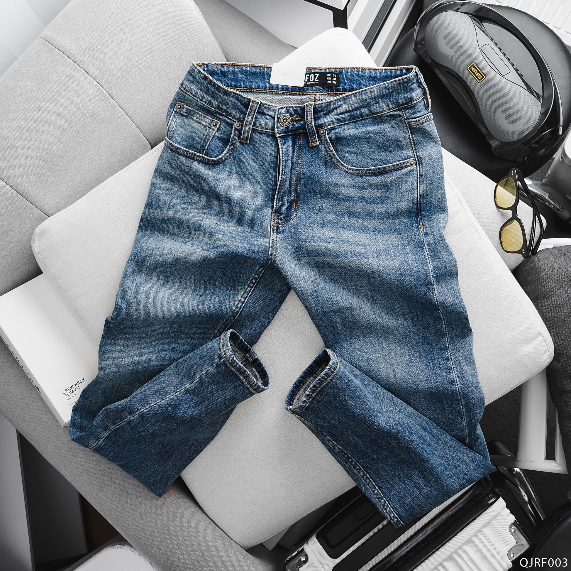  Quần jean RAFOZ 254 Classic blue wash - 003 