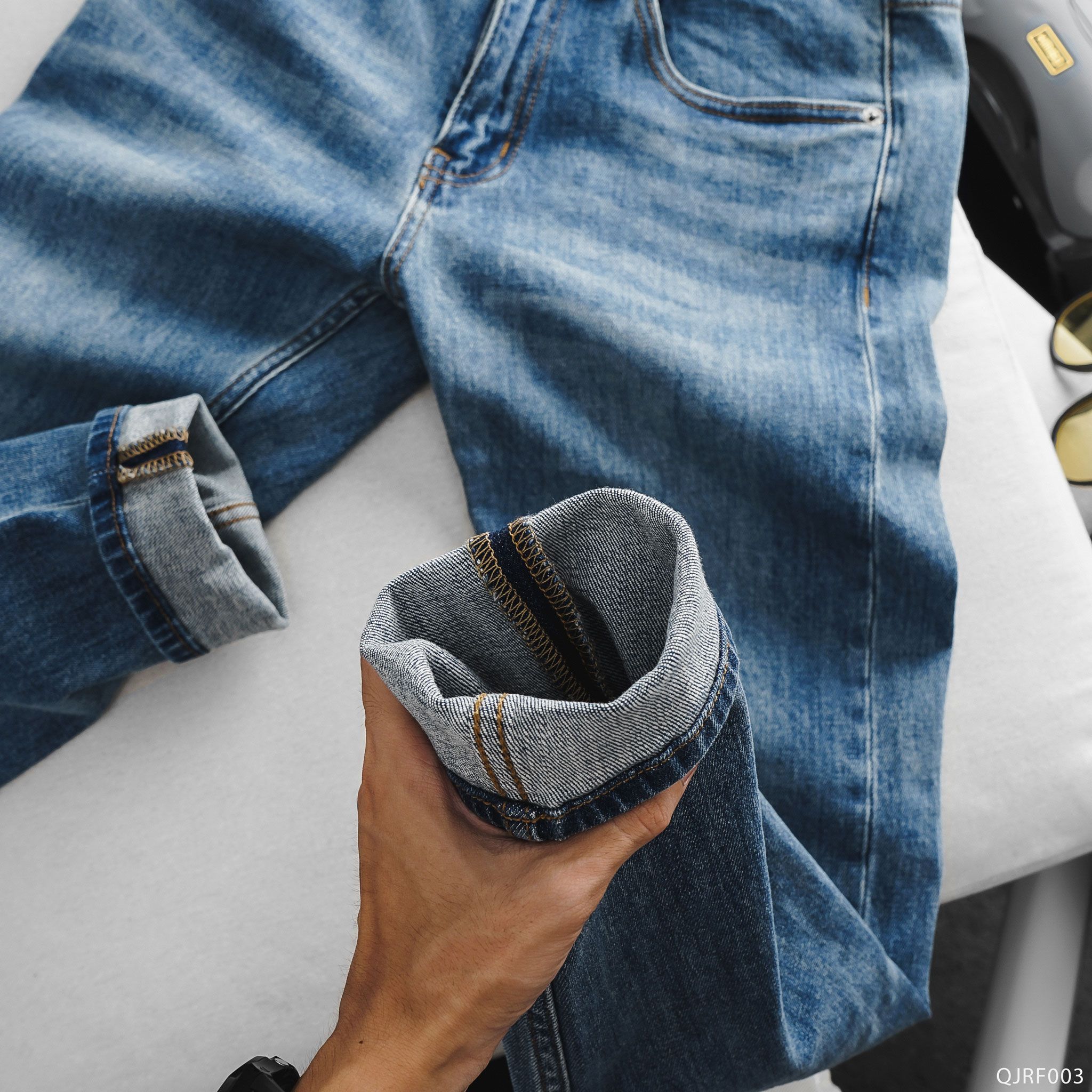  Quần jean RAFOZ 254 Classic blue wash - 003 