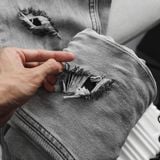  Quần jean RAFOZ Xám nhạt rách - 007 