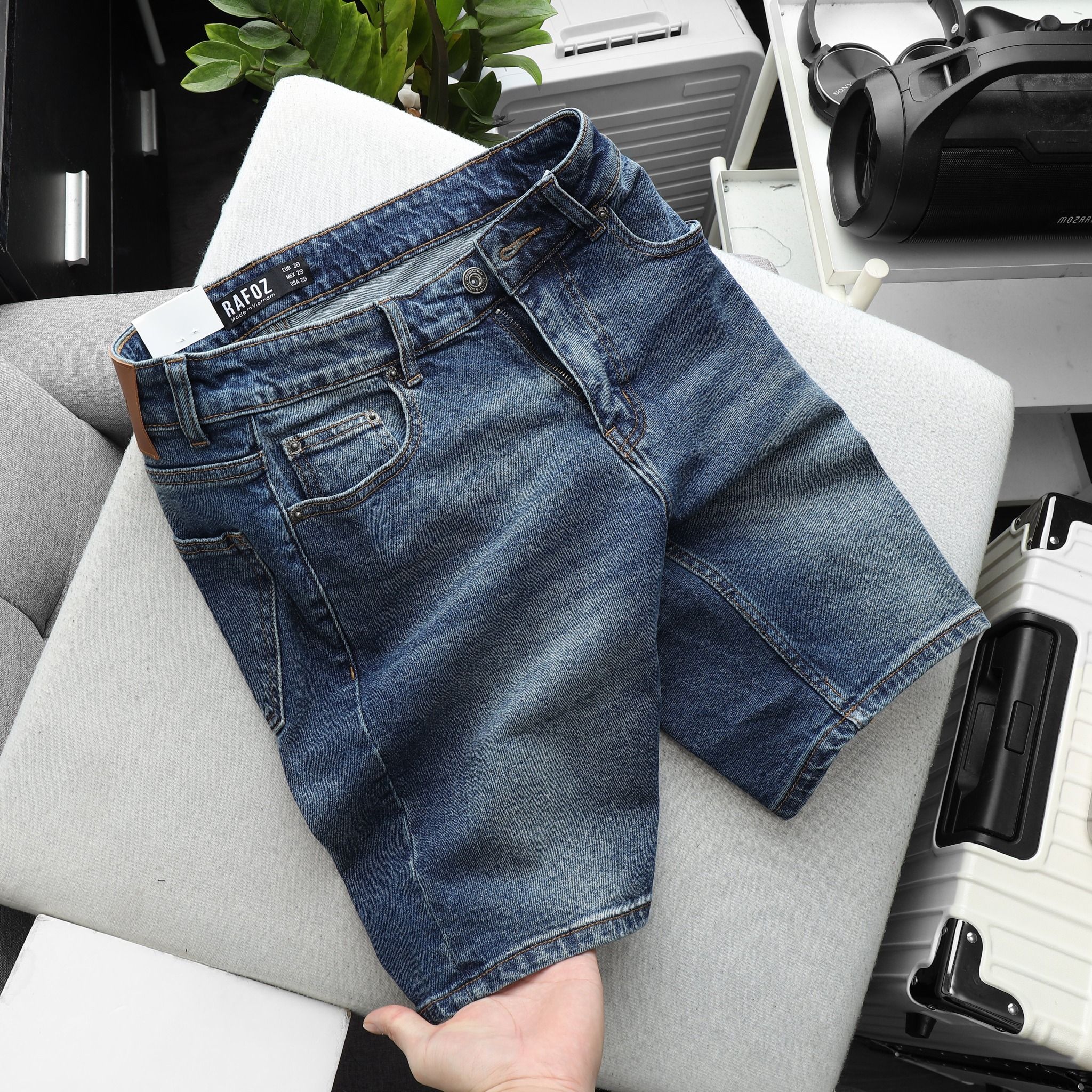  Quần short jean RF trơn 3m - 220249 