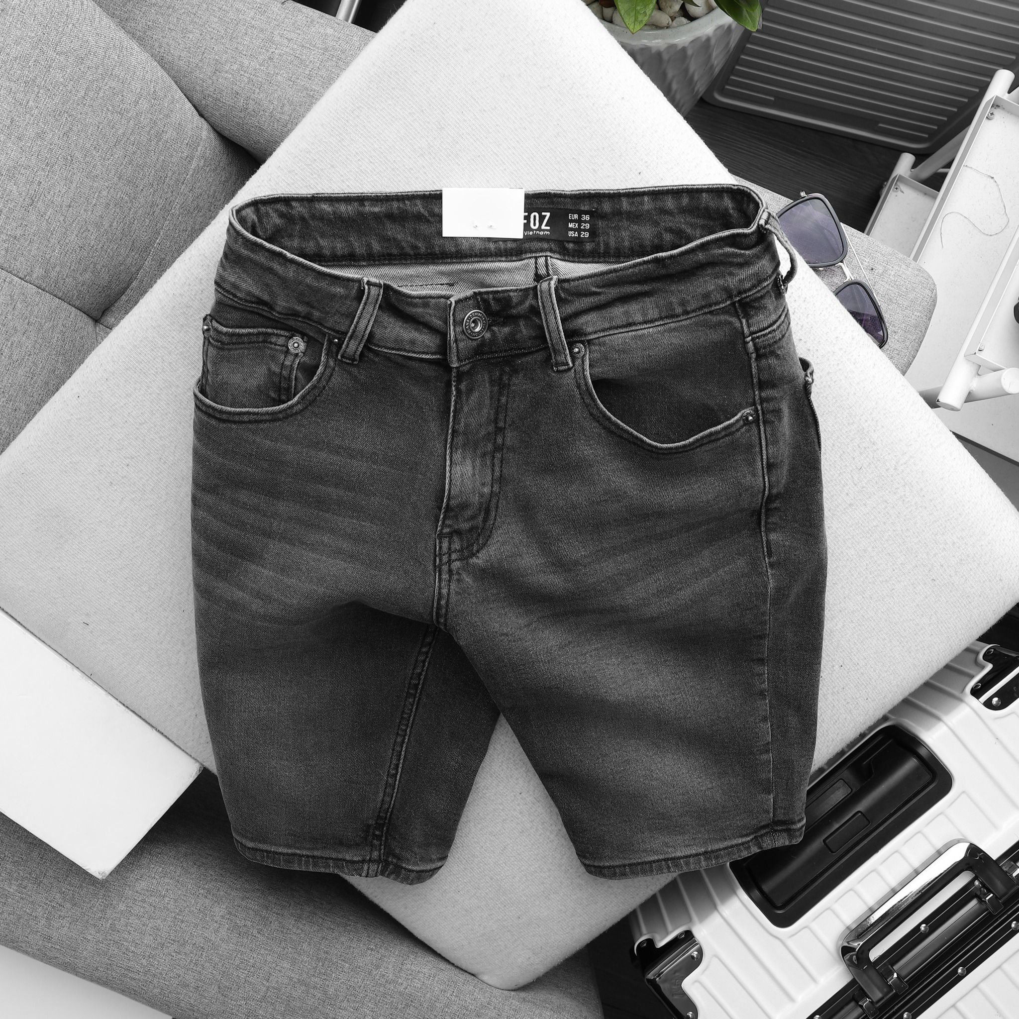  Quần short jean RF trơn 3m - 220249 