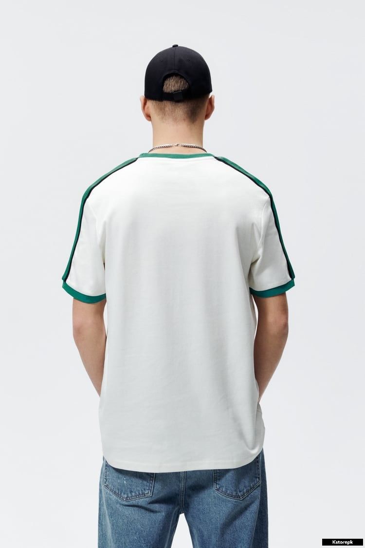  Áo thun JC4 trơn phối viền 