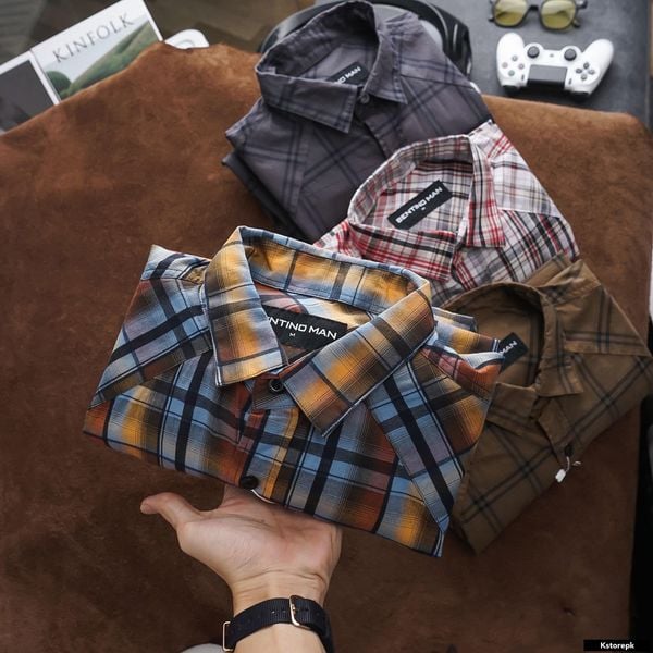  Áo sơ mi cotton BTN caro 4M 