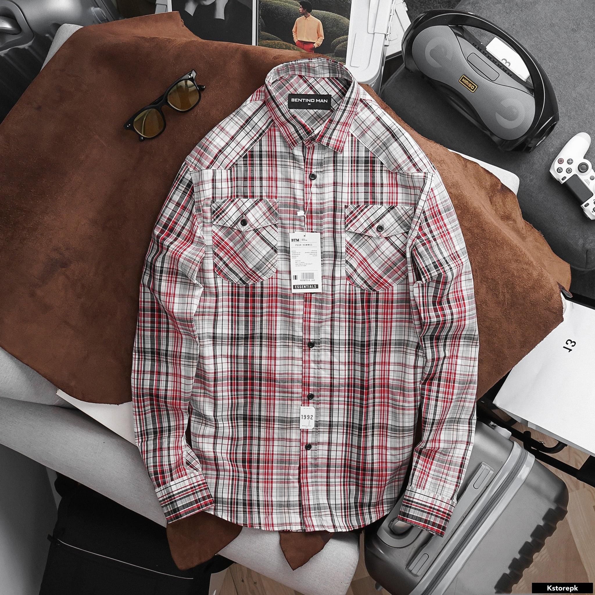  Áo sơ mi cotton BTN caro 4M 