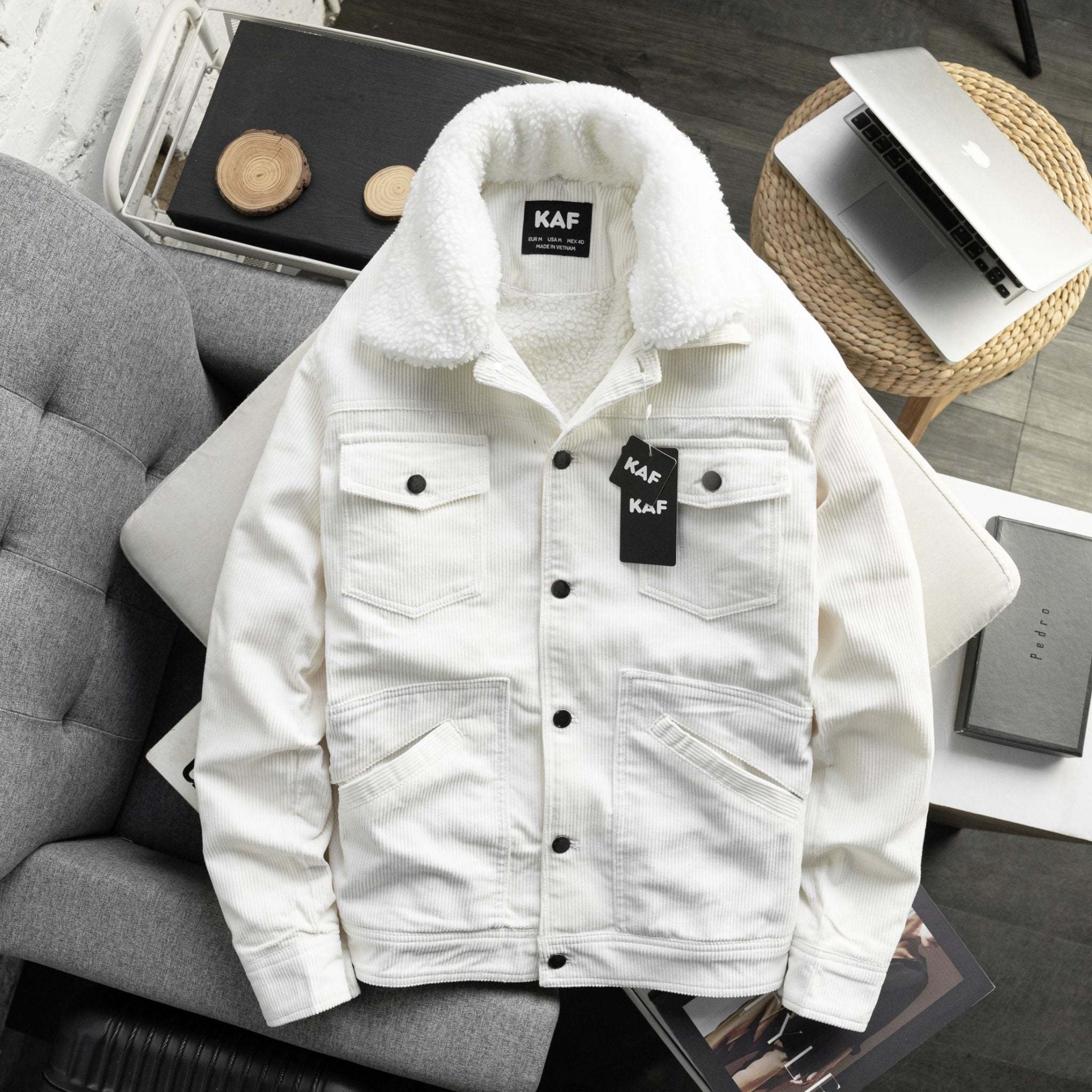  Áo khoác nhung lót lông KF 6M 