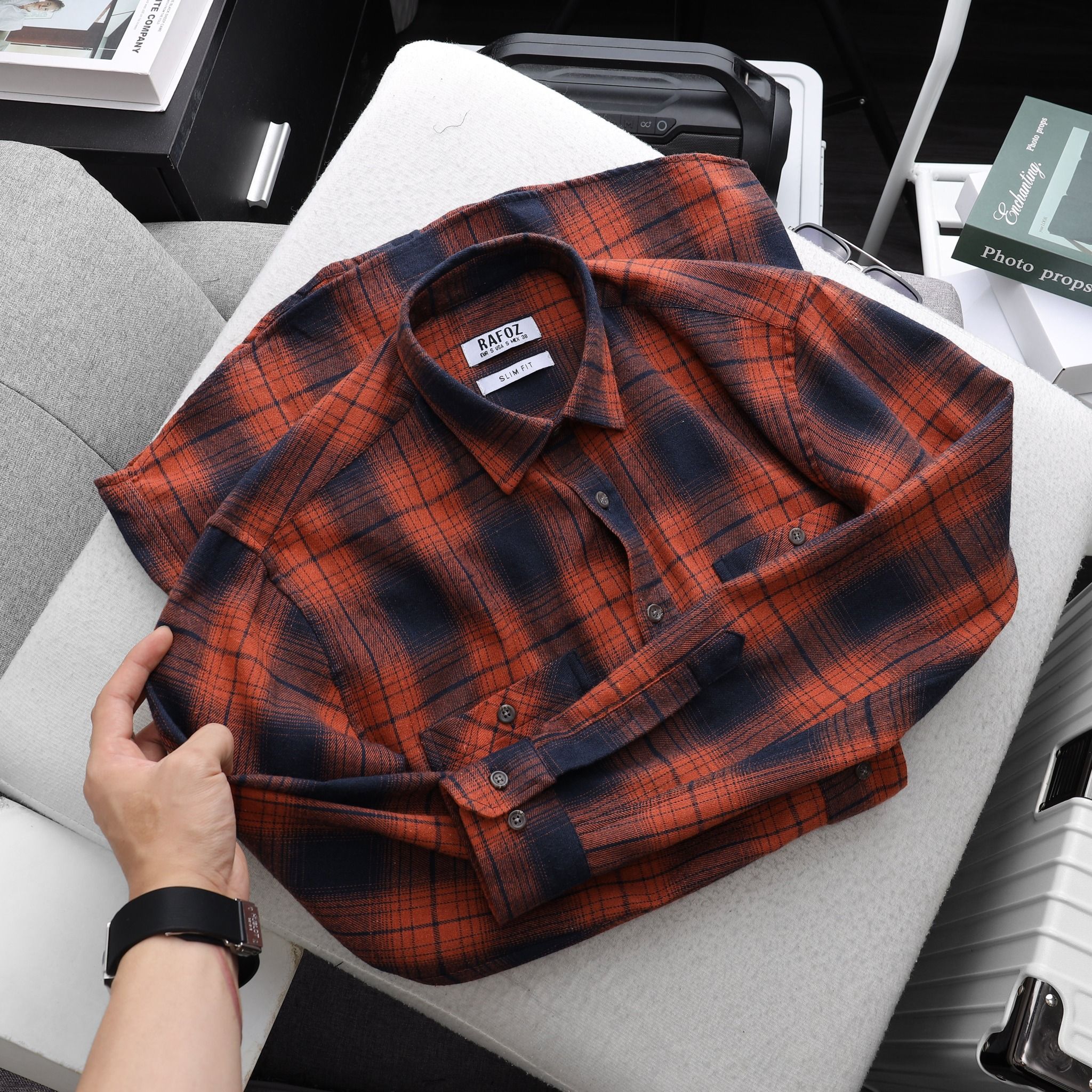  Áo sơ mi dạ Caro RAFOZ 5m - 220269 