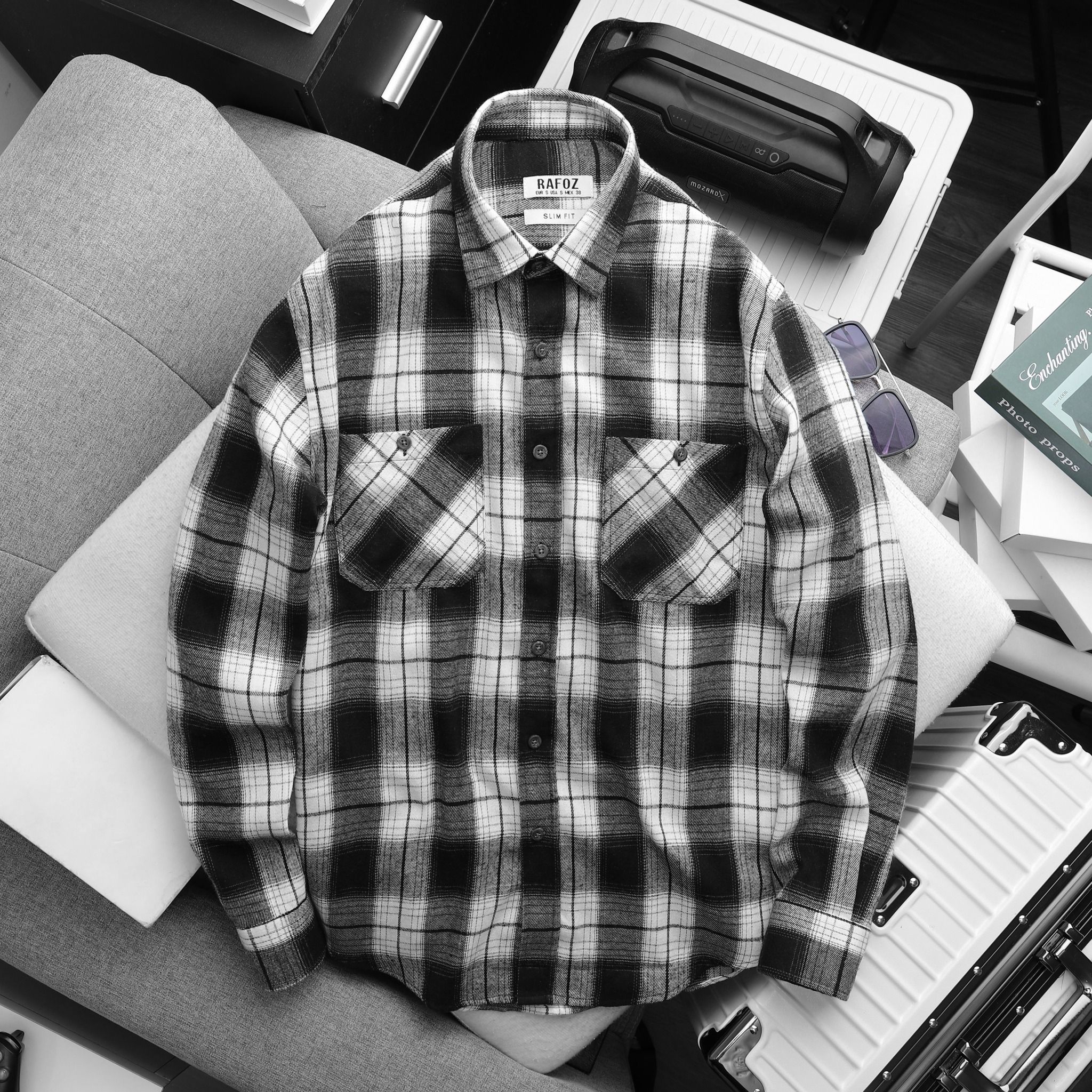  Áo sơ mi dạ Caro RAFOZ 5m - 220269 