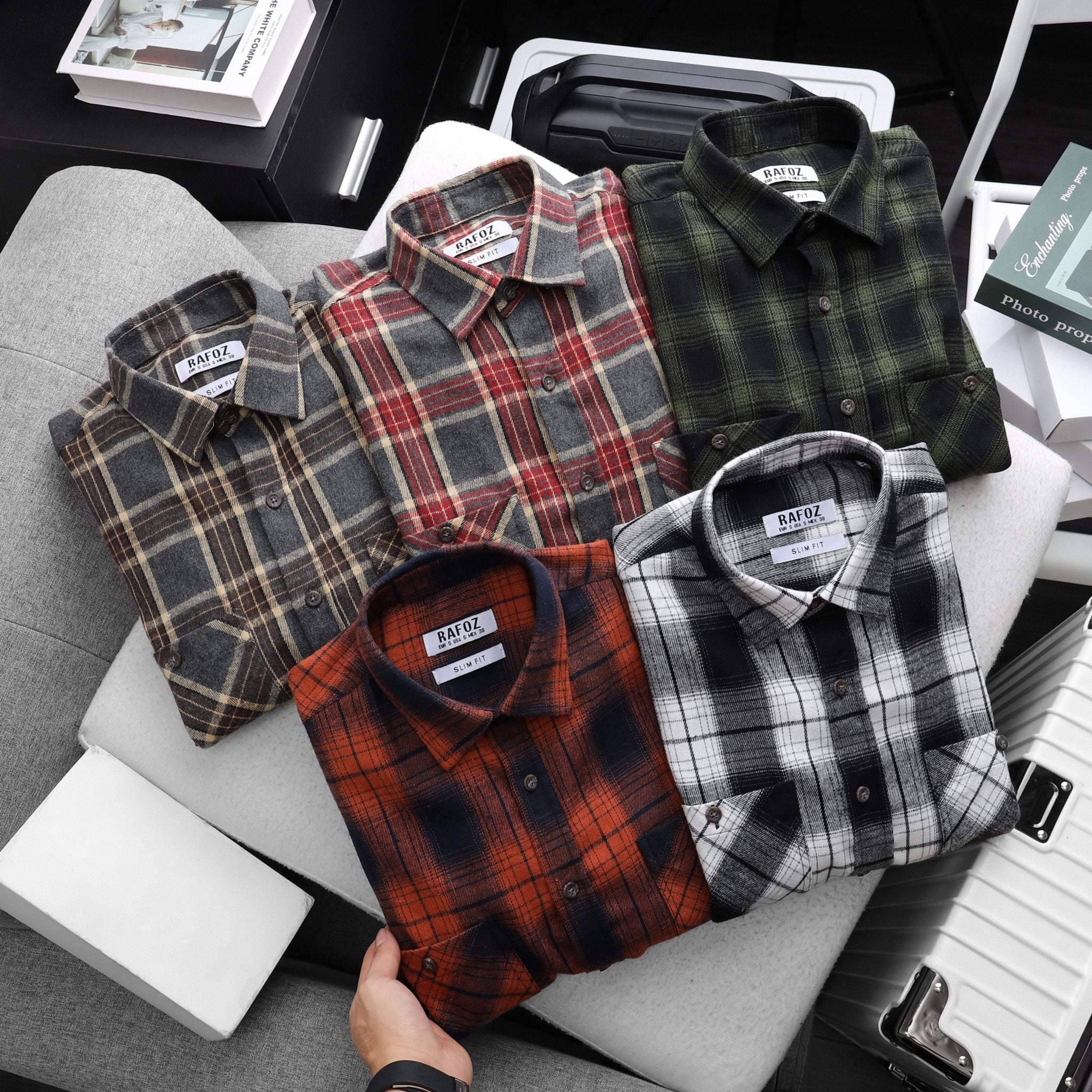  Áo sơ mi dạ Caro RAFOZ 5m - 220269 