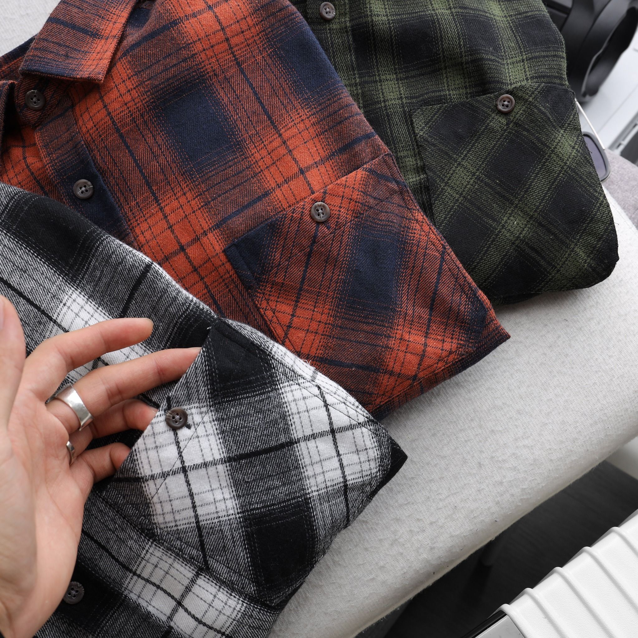  Áo sơ mi dạ Caro RAFOZ 5m - 220269 