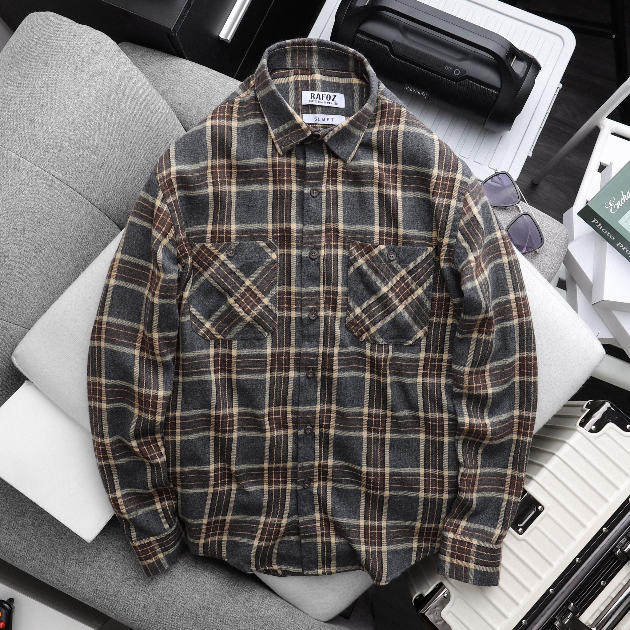  Áo sơ mi dạ Caro RAFOZ 5m - 220269 