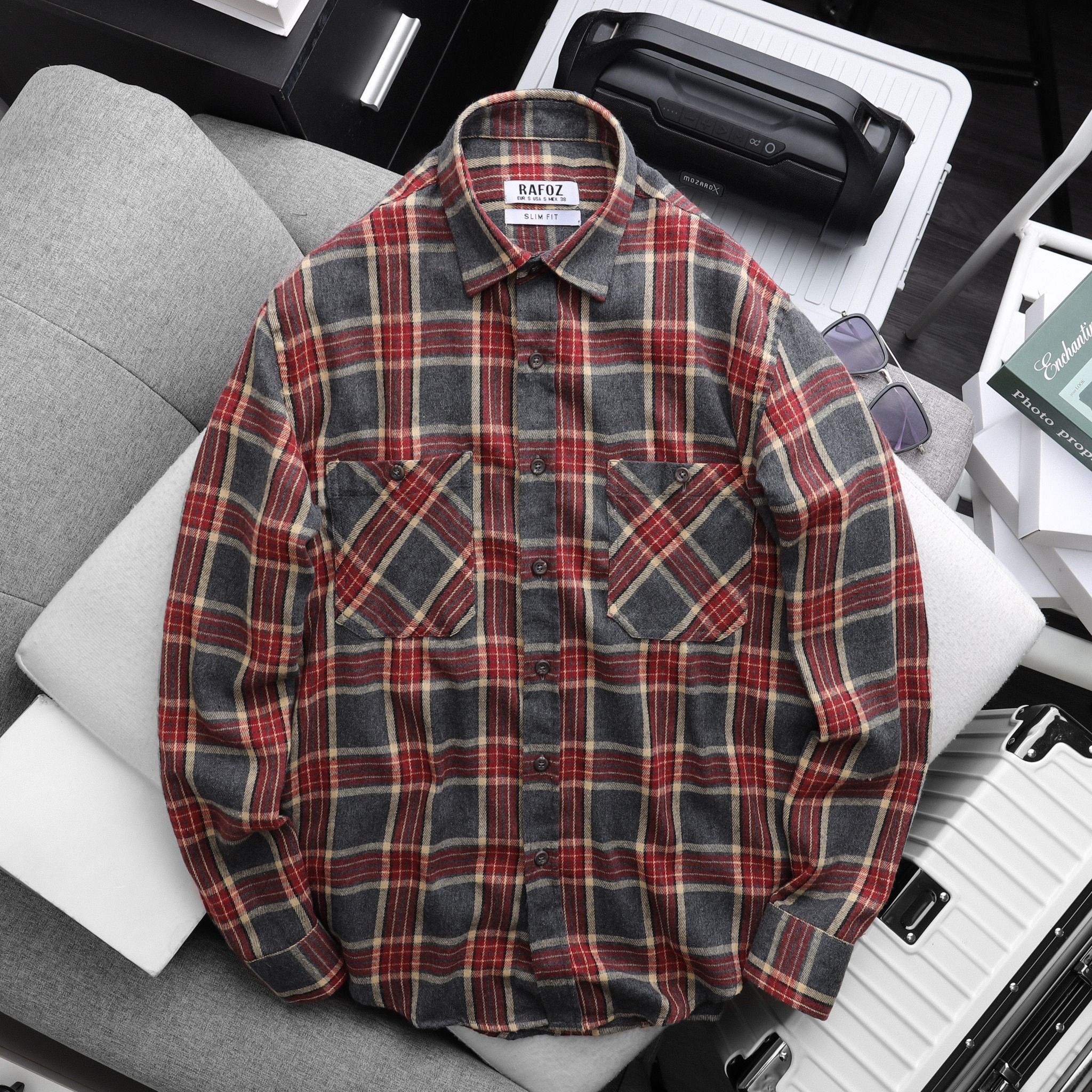  Áo sơ mi dạ Caro RAFOZ 5m - 220269 