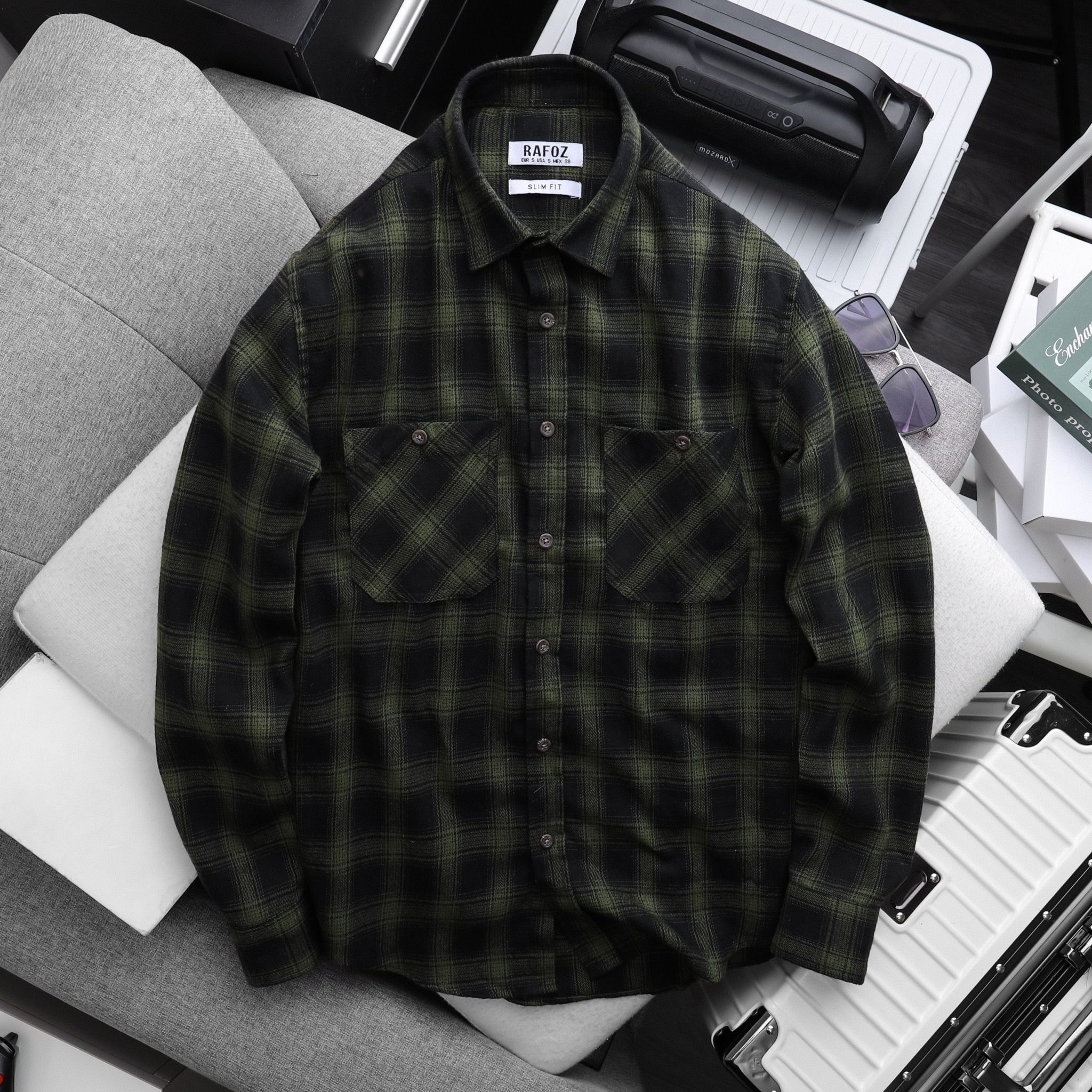  Áo sơ mi dạ Caro RAFOZ 5m - 220269 