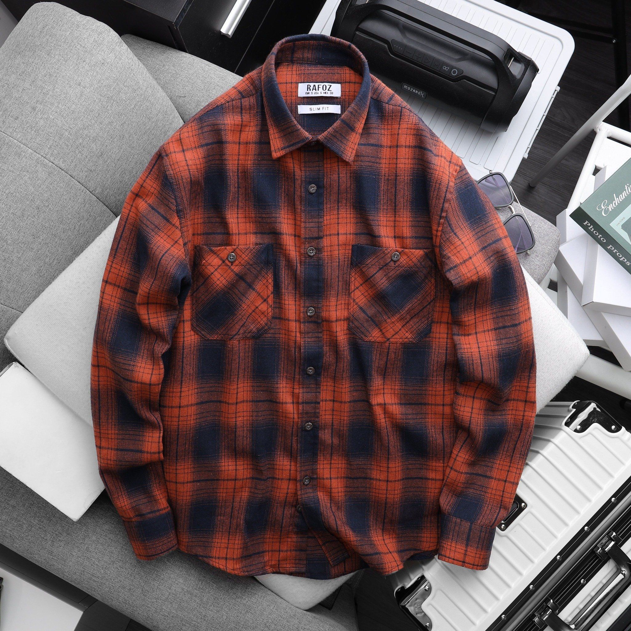  Áo sơ mi dạ Caro RAFOZ 5m - 220269 