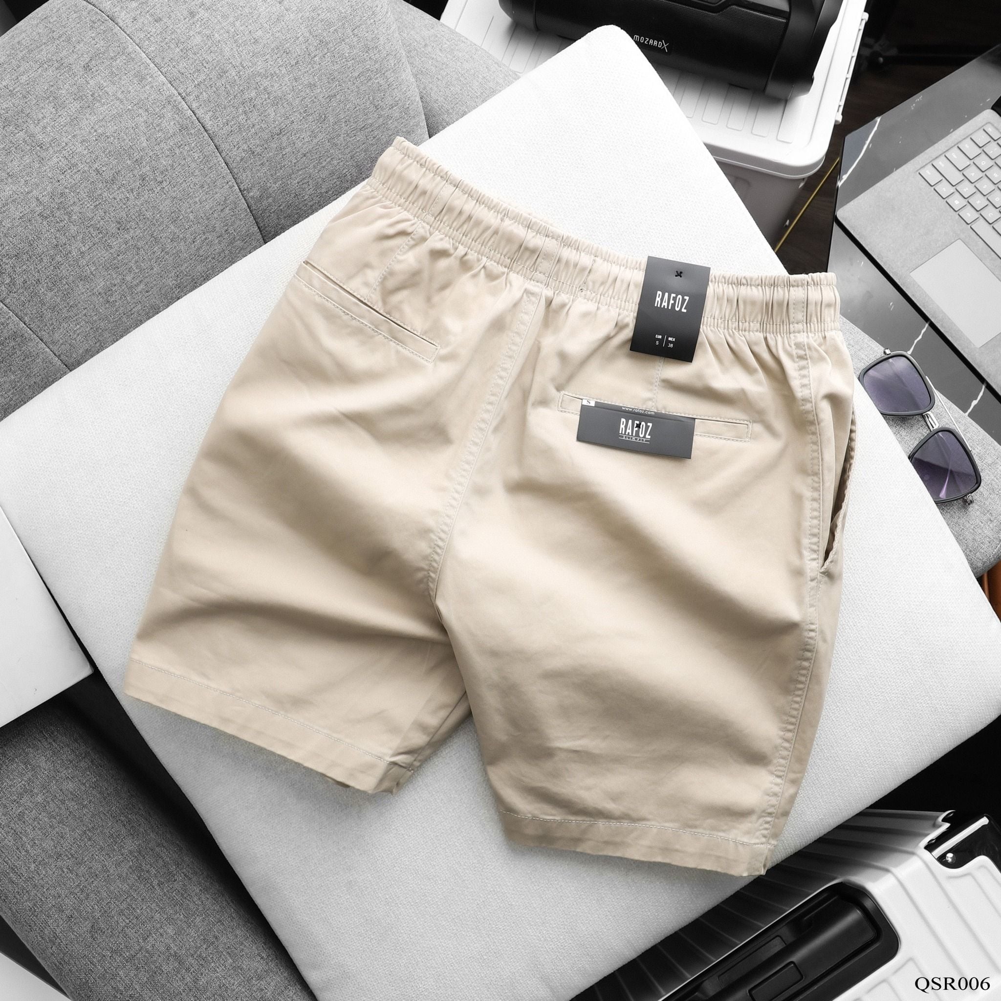  Short kaki slimfit lưng thun RAFOZ - 006 