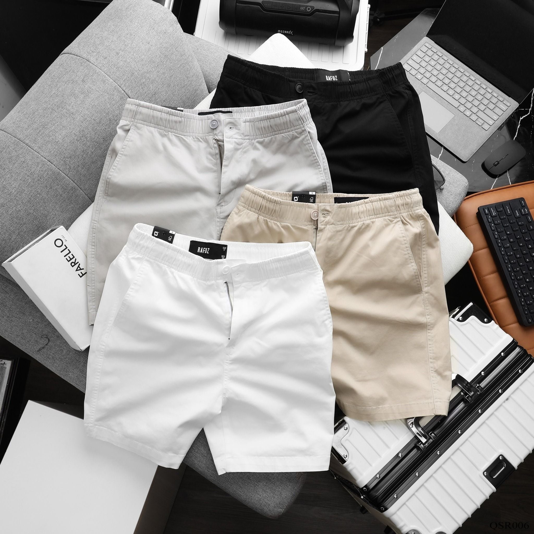  Short kaki slimfit lưng thun RAFOZ - 006 