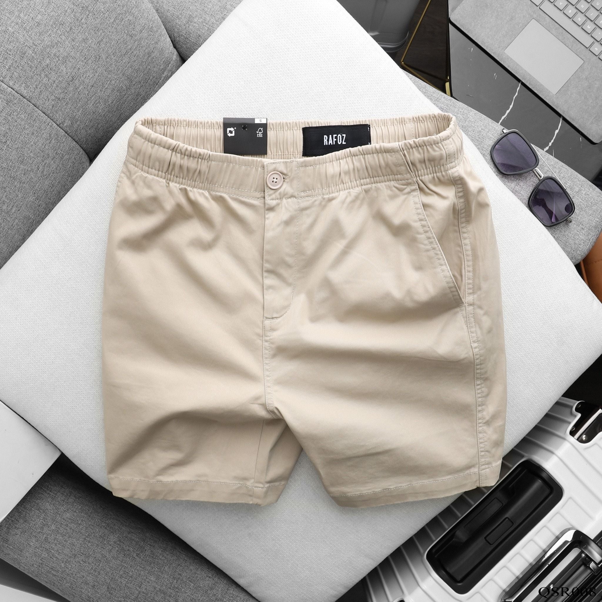  Short kaki slimfit lưng thun RAFOZ - 006 