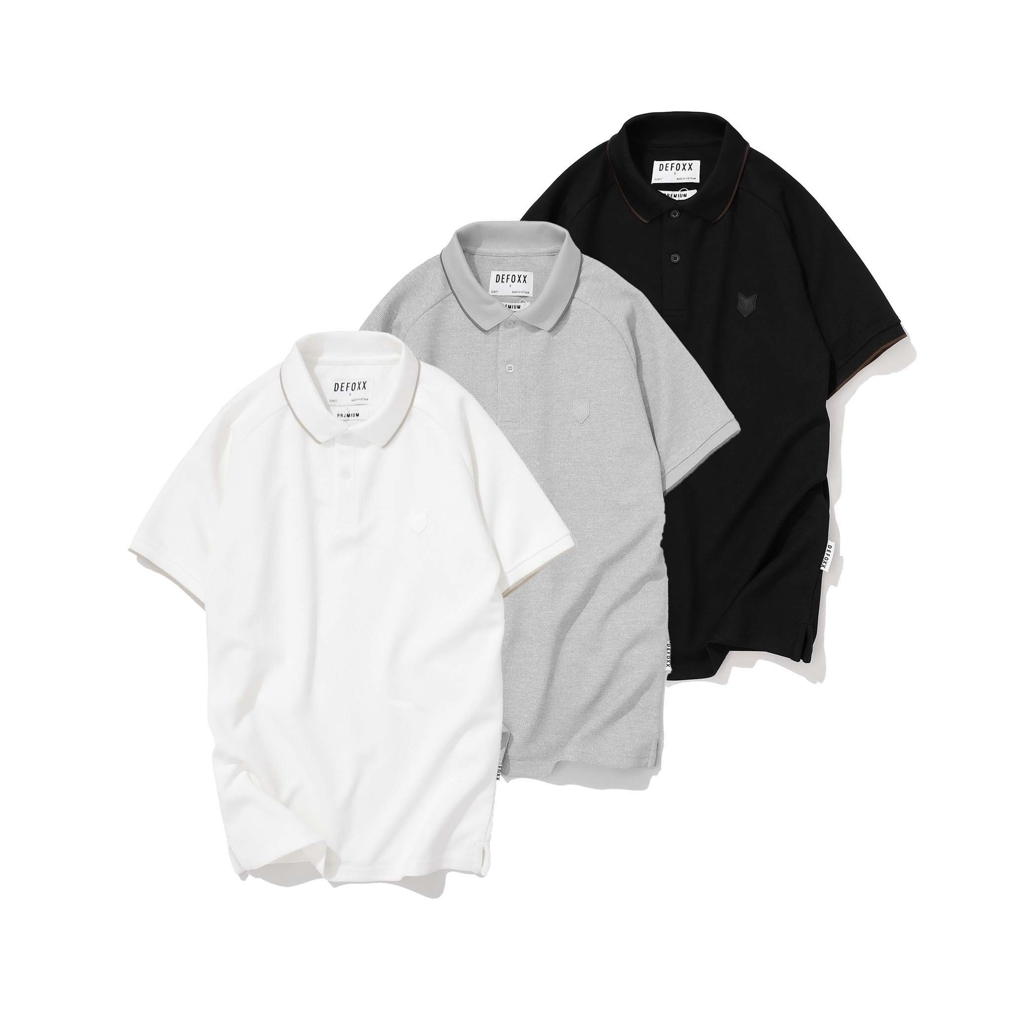  Áo polo raglan phối viền cổ DF 